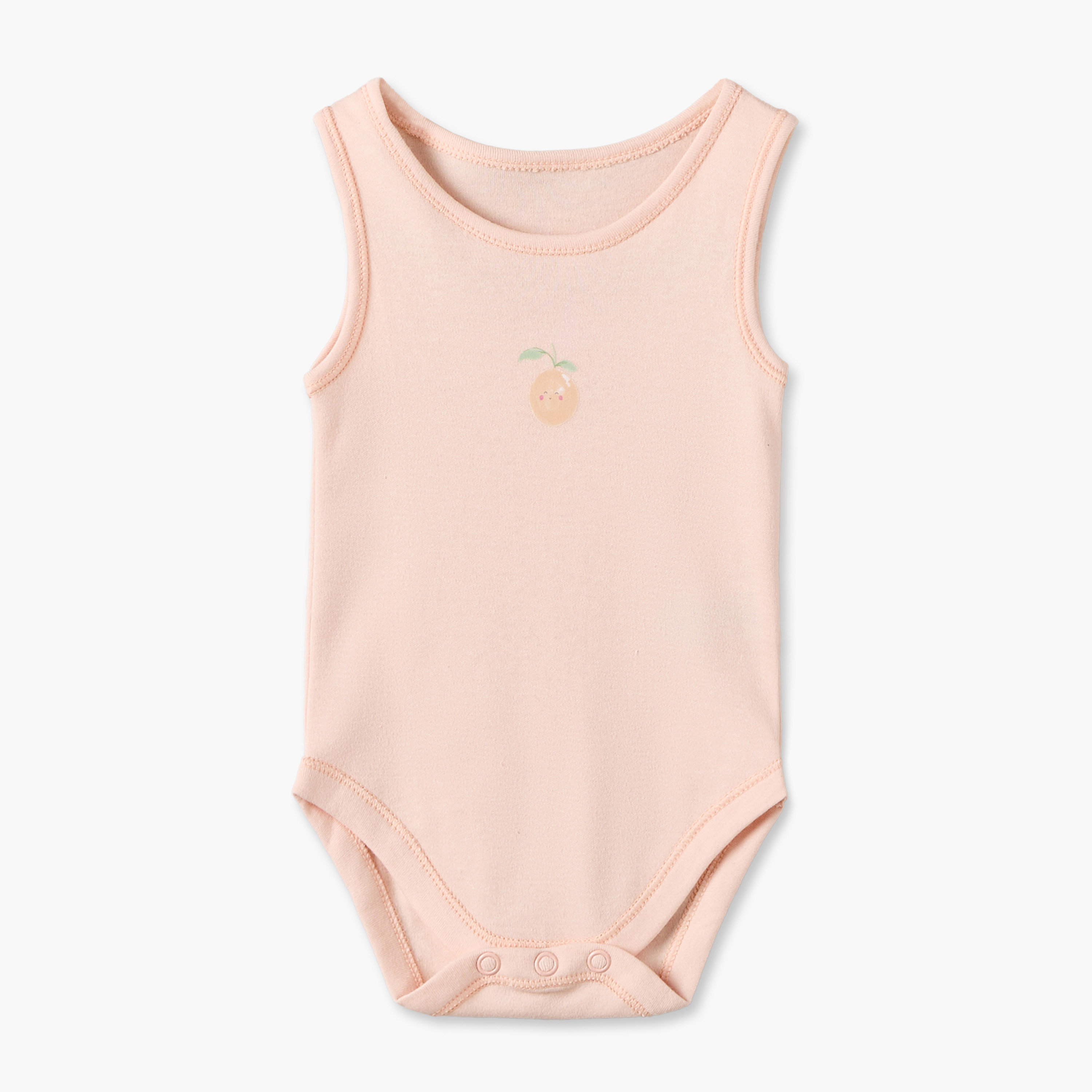Pack of 7 Juniors Cotton Crew Neck Sleeveless Bodysuit with Snap Button Closure-baby-girls-clothing-bodysuits-image-3
