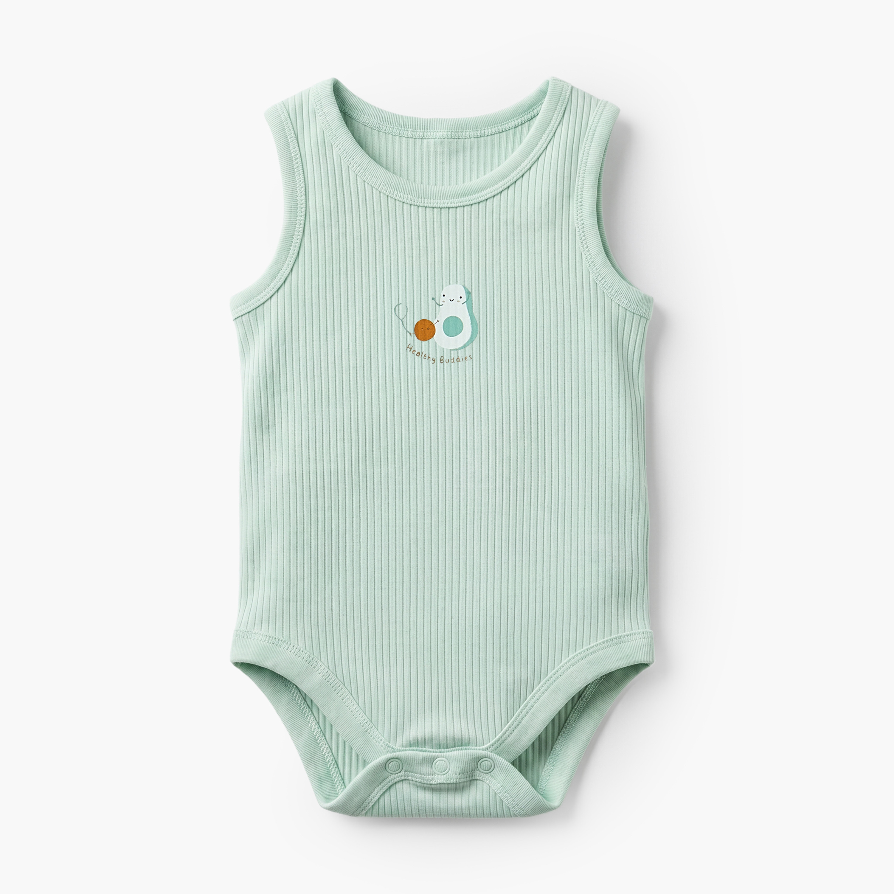 Pack of 5 Juniors Crew Neck Sleeveless Bodysuit with Assorted Print-baby-boys-clothing-bodysuits-image-2