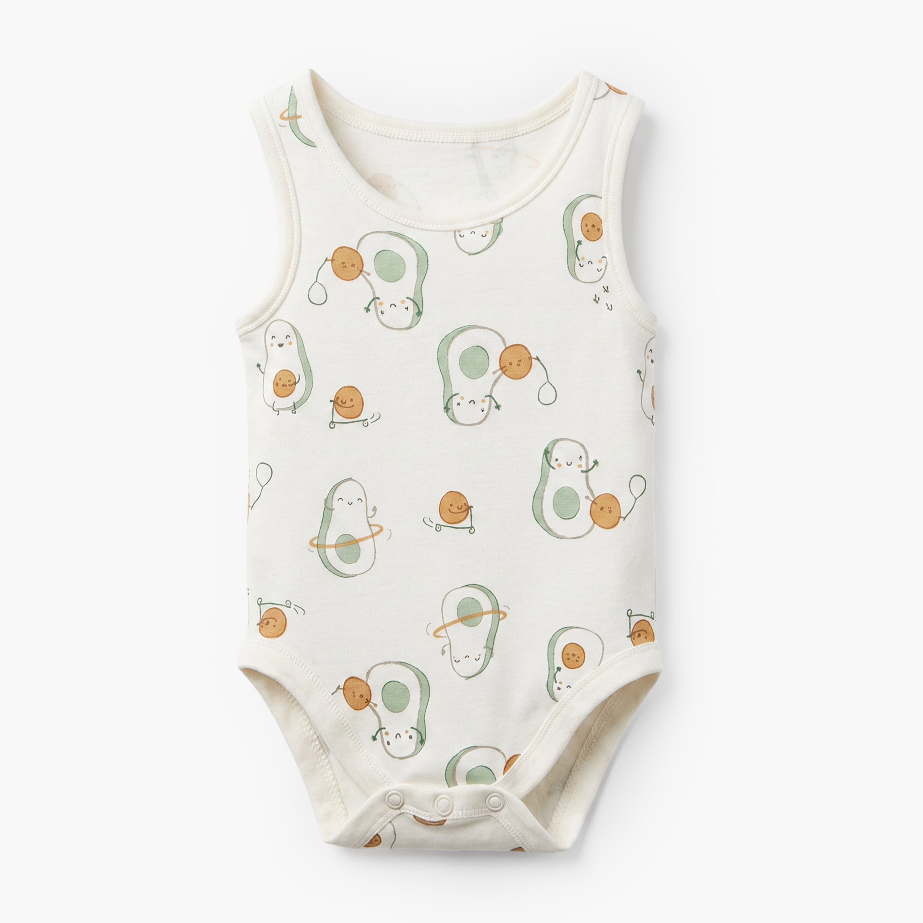 Pack of 5 Juniors Crew Neck Sleeveless Bodysuit with Assorted Print-baby-boys-clothing-bodysuits-image-6