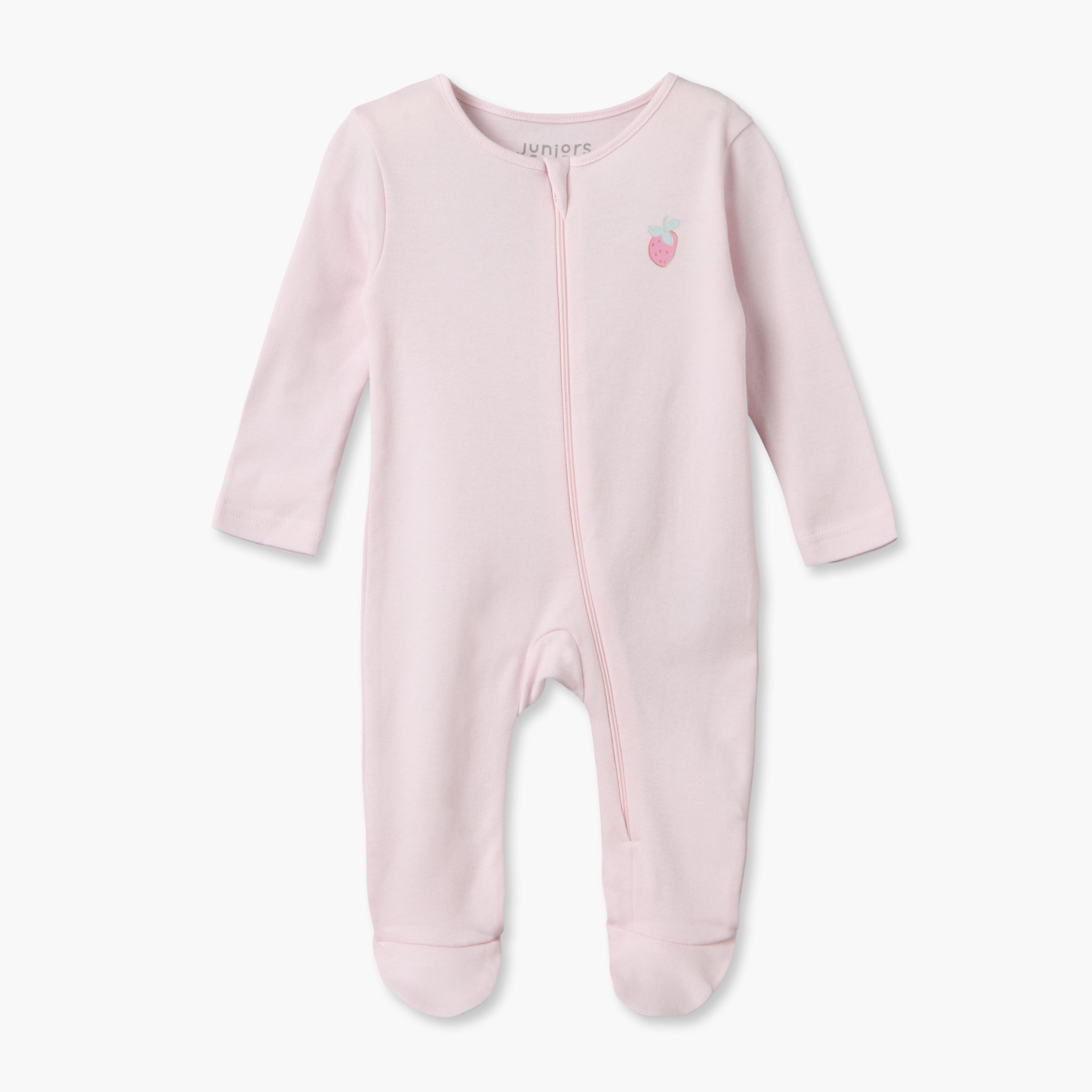 طقم بدلات نوم قطنية بياقة ضيقة وأكمام طويلة وسحاب إغلاق من جونيورز - 7 قطع-baby-girls-clothing-nightwear-sleepsuits-image-10