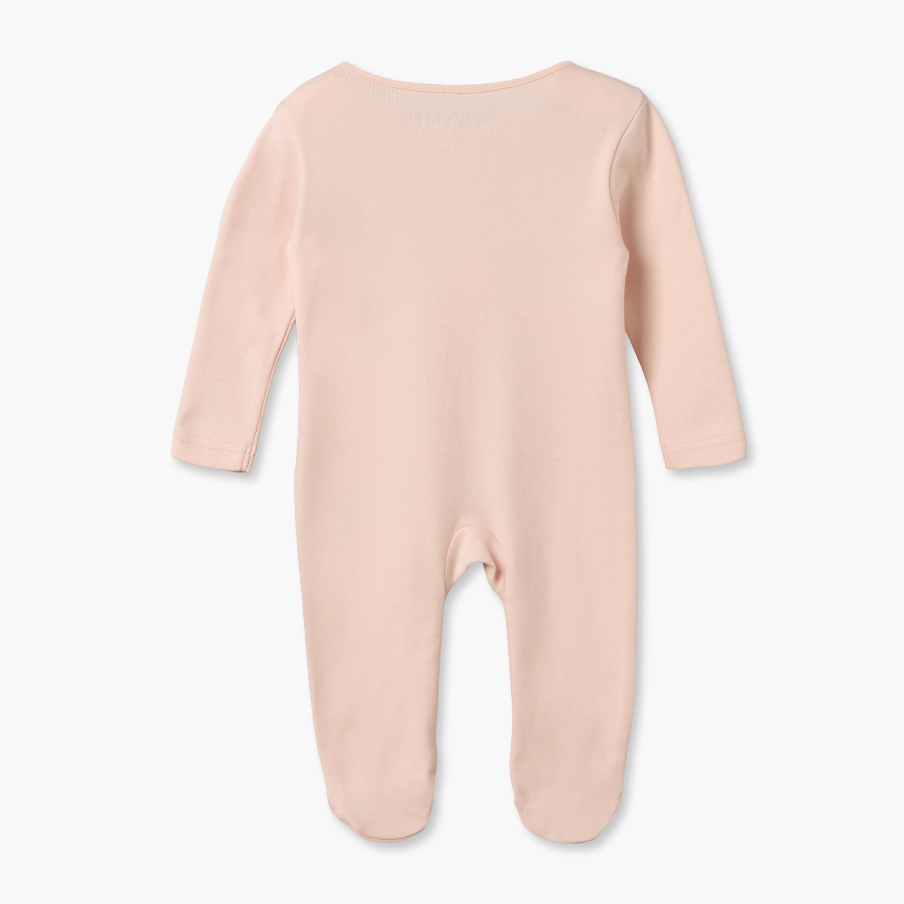 طقم بدلات نوم قطنية بياقة ضيقة وأكمام طويلة وسحاب إغلاق من جونيورز - 7 قطع-baby-girls-clothing-nightwear-sleepsuits-image-4