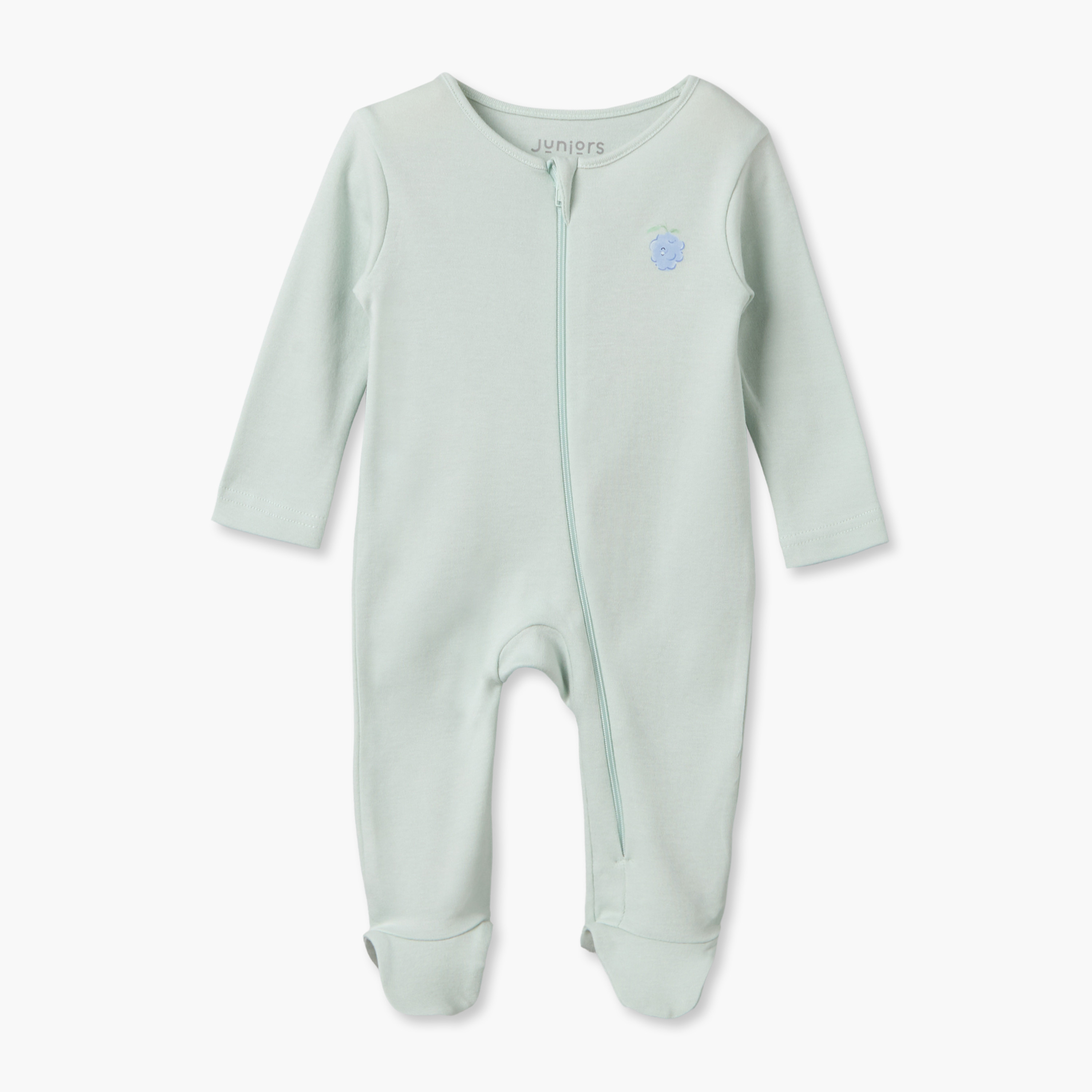 طقم بدلات نوم قطنية بياقة ضيقة وأكمام طويلة وسحاب إغلاق من جونيورز - 7 قطع-baby-girls-clothing-nightwear-sleepsuits-image-5