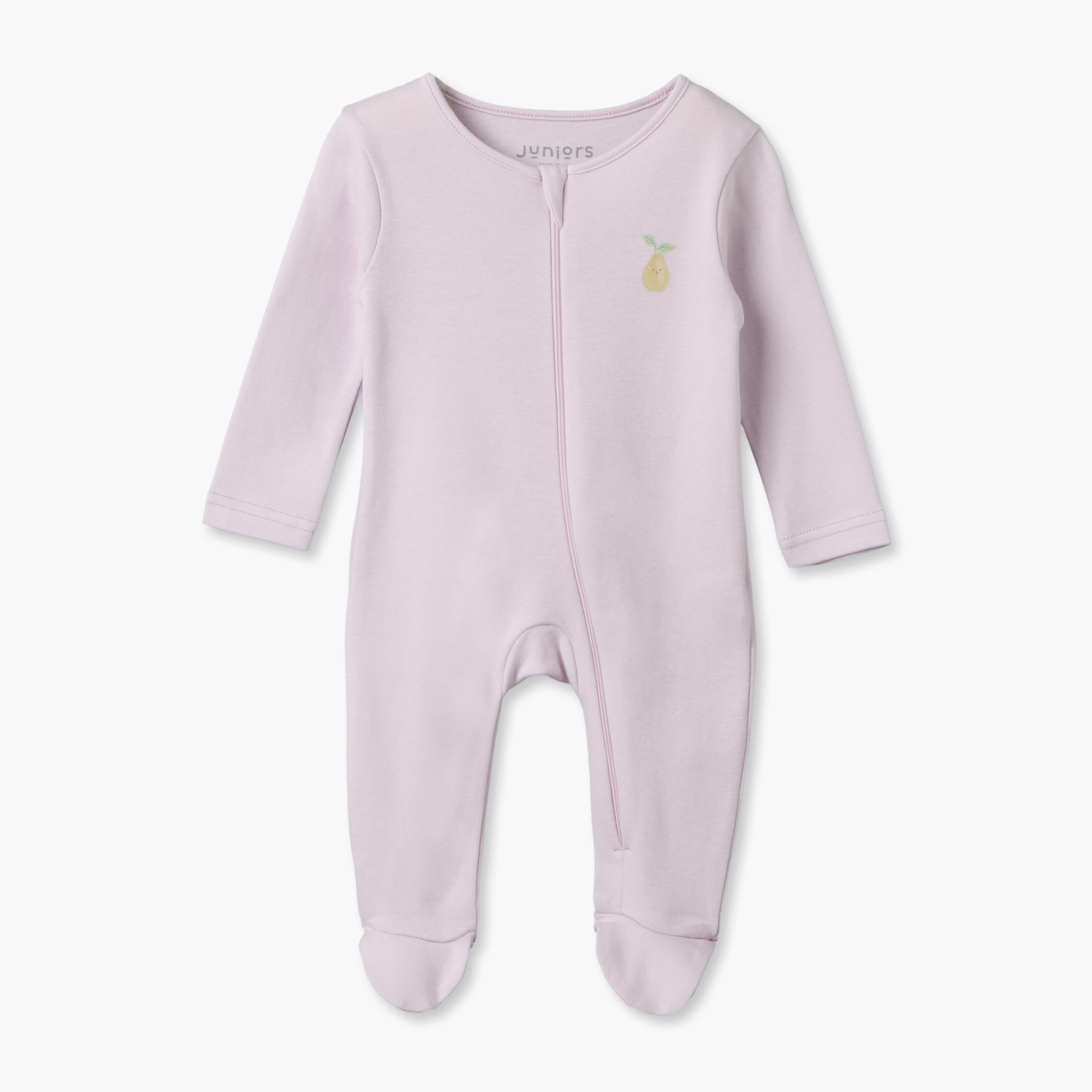 طقم بدلات نوم قطنية بياقة ضيقة وأكمام طويلة وسحاب إغلاق من جونيورز - 7 قطع-baby-girls-clothing-nightwear-sleepsuits-image-7