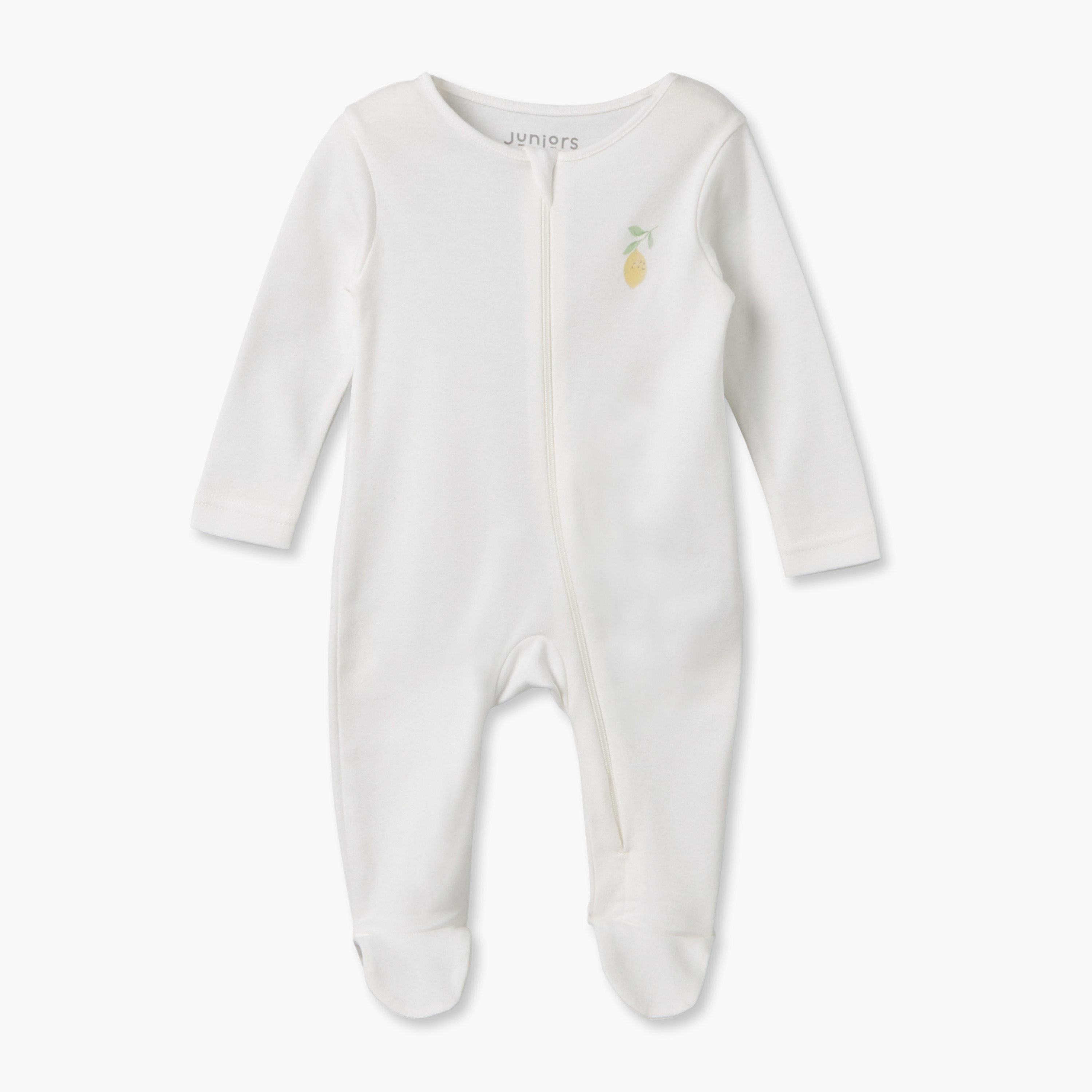 طقم بدلات نوم قطنية بياقة ضيقة وأكمام طويلة وسحاب إغلاق من جونيورز - 7 قطع-baby-girls-clothing-nightwear-sleepsuits-image-8
