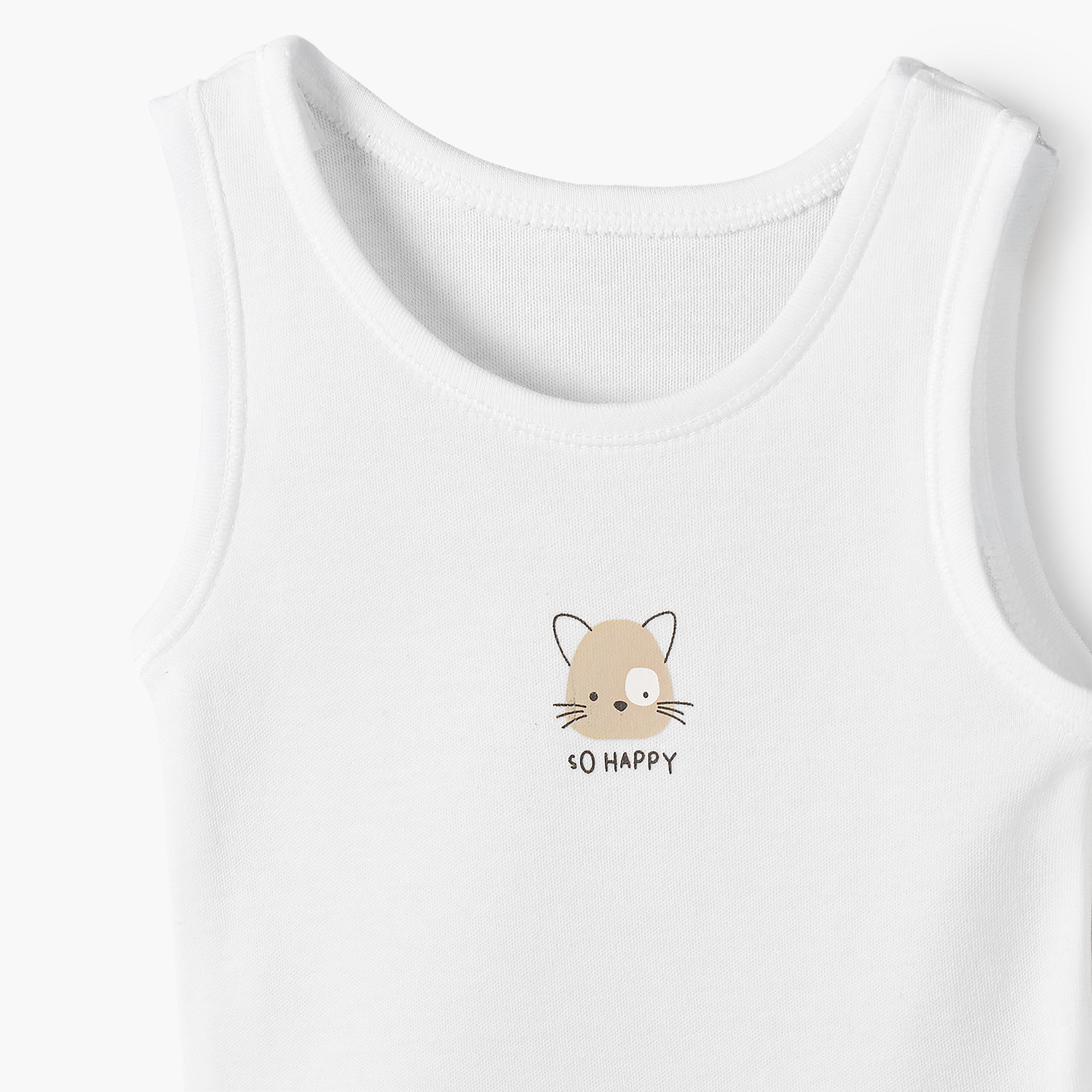 Pack of 7 Juniors Crew Neck Sleeveless Bodysuit with Snap Button Closure-baby-boys-clothing-bodysuits-image-11