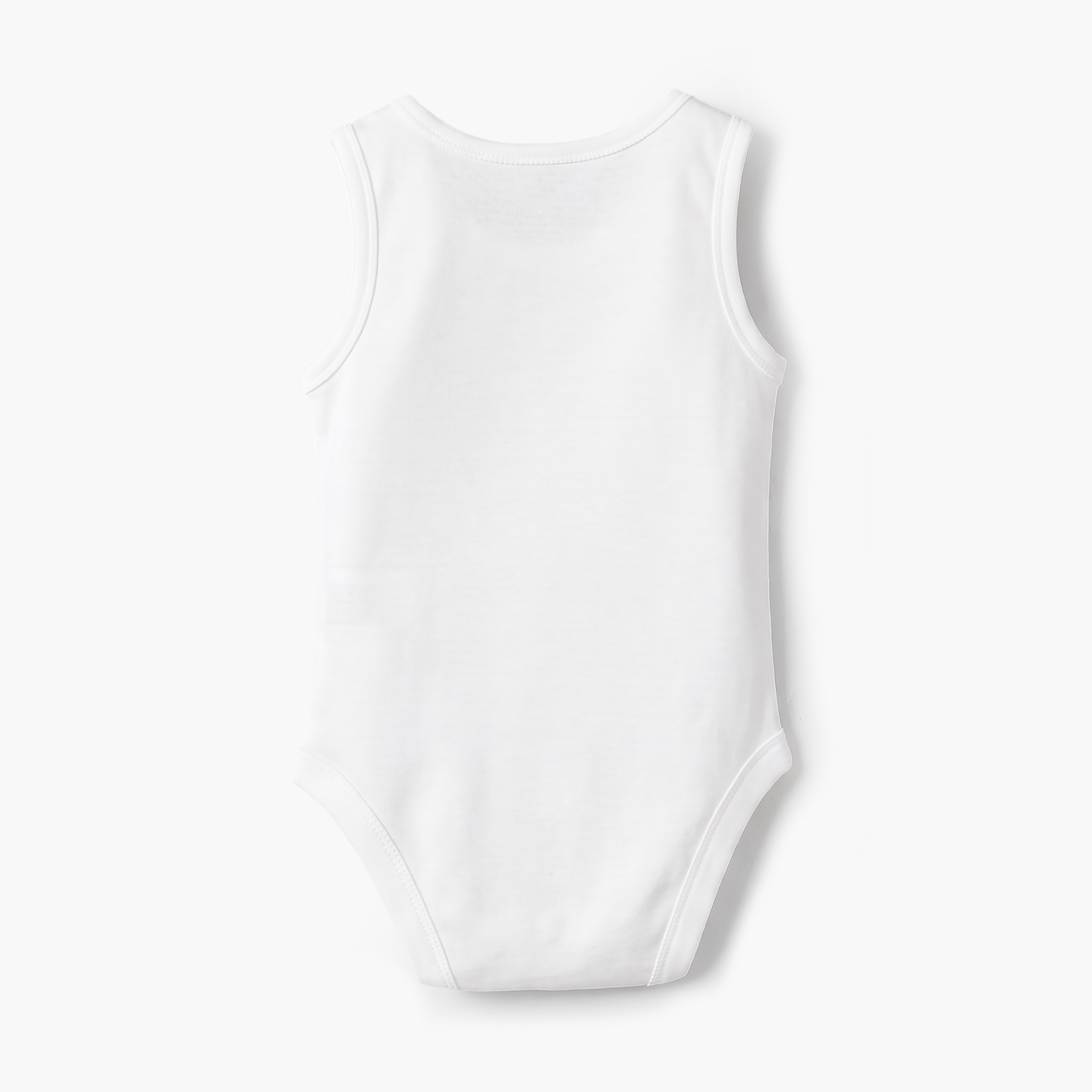 Pack of 7 Juniors Crew Neck Sleeveless Bodysuit with Snap Button Closure-baby-boys-clothing-bodysuits-image-4
