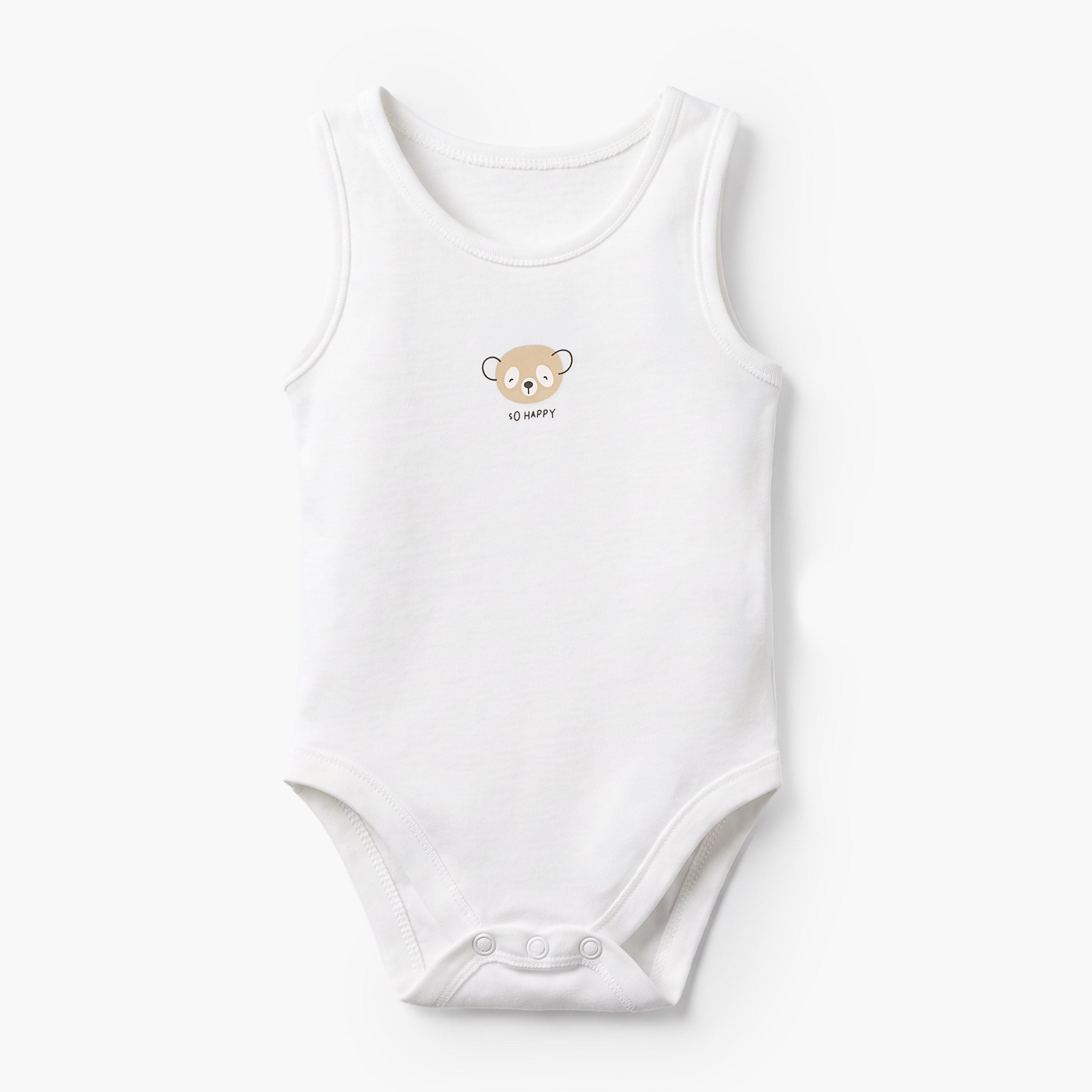 Pack of 7 Juniors Crew Neck Sleeveless Bodysuit with Snap Button Closure-baby-boys-clothing-bodysuits-image-6