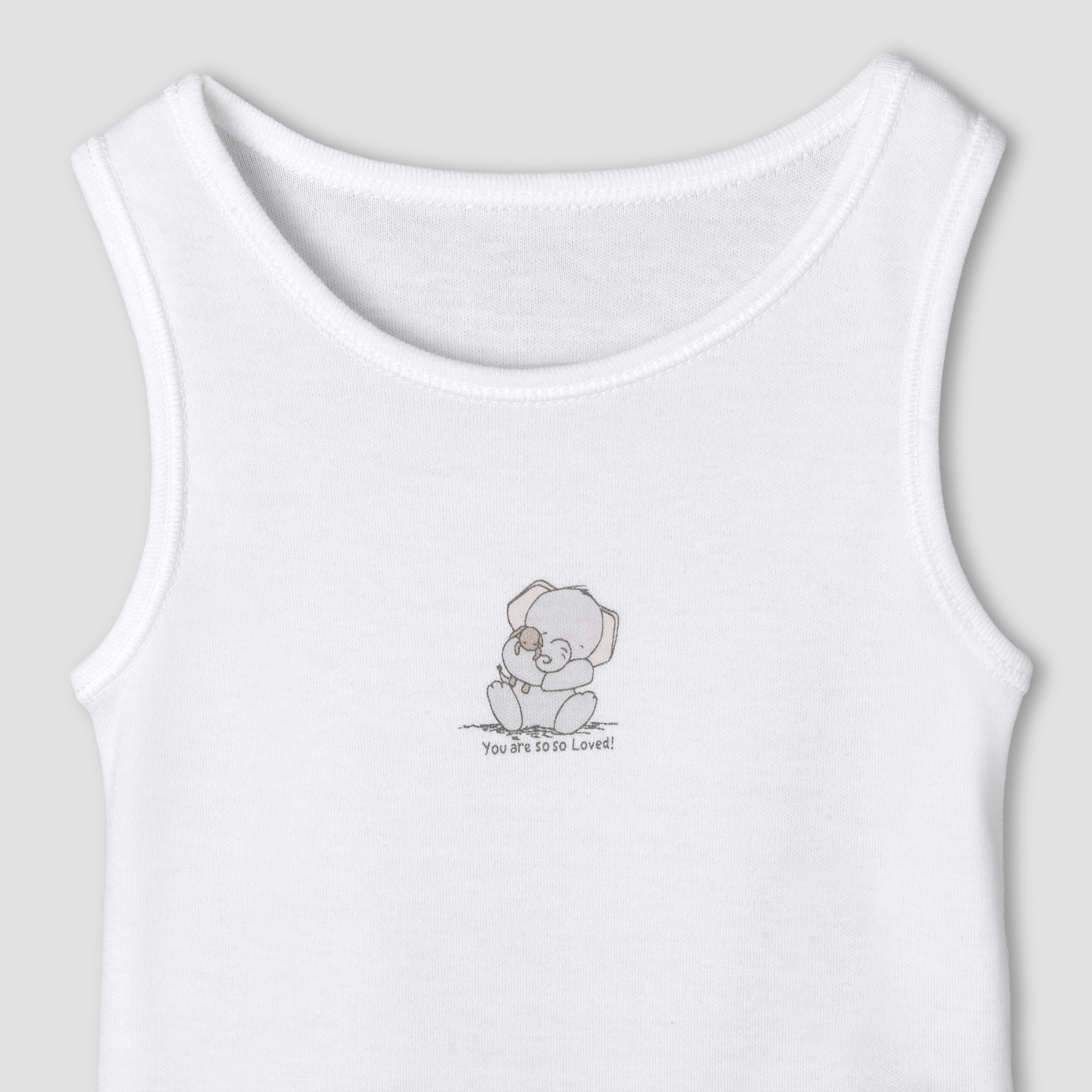 Set of 7 Juniors Round Neck Sleeveless Bodysuit with Elephant Print-baby-boys-clothing-bodysuits-image-10