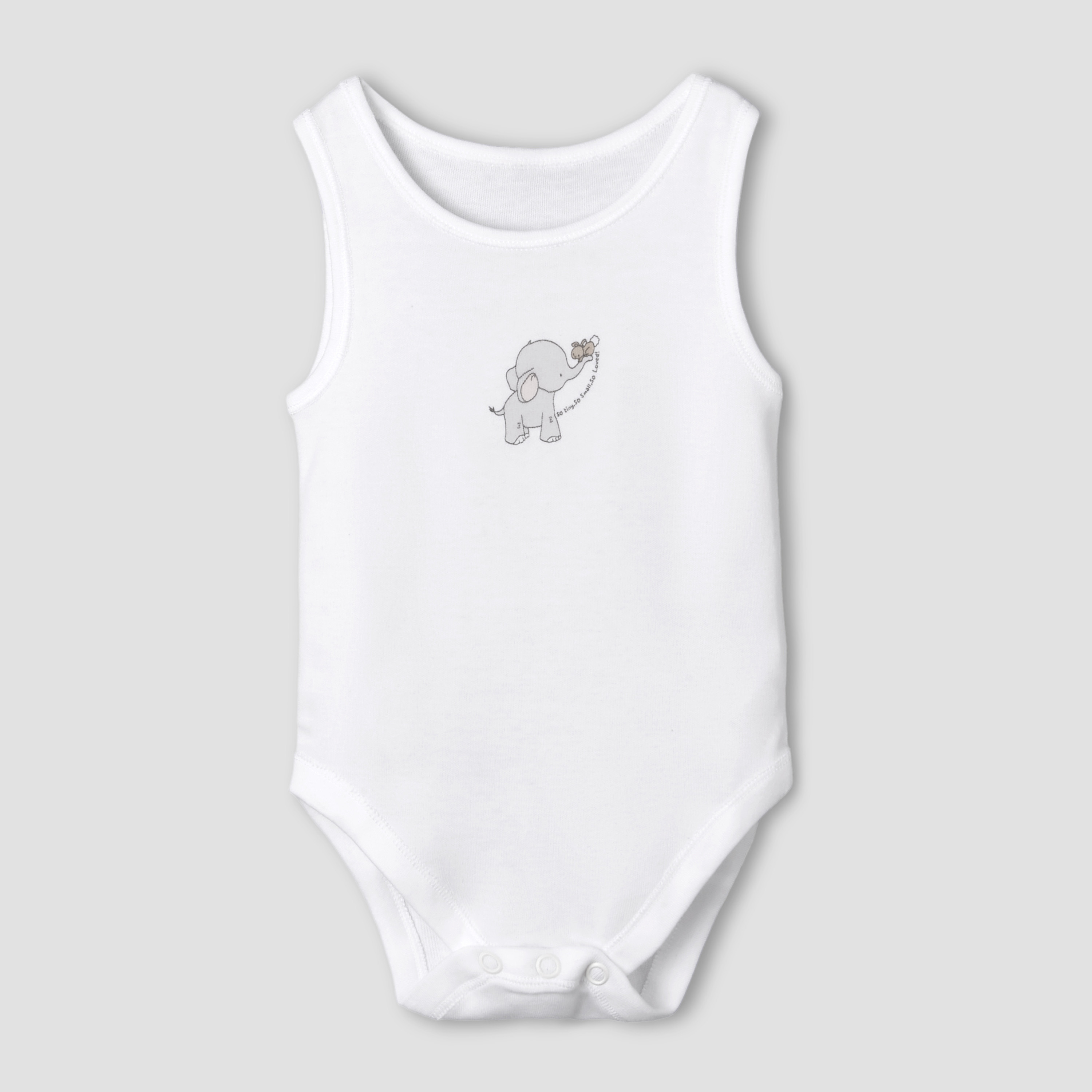 Set of 7 Juniors Round Neck Sleeveless Bodysuit with Elephant Print-baby-boys-clothing-bodysuits-image-8