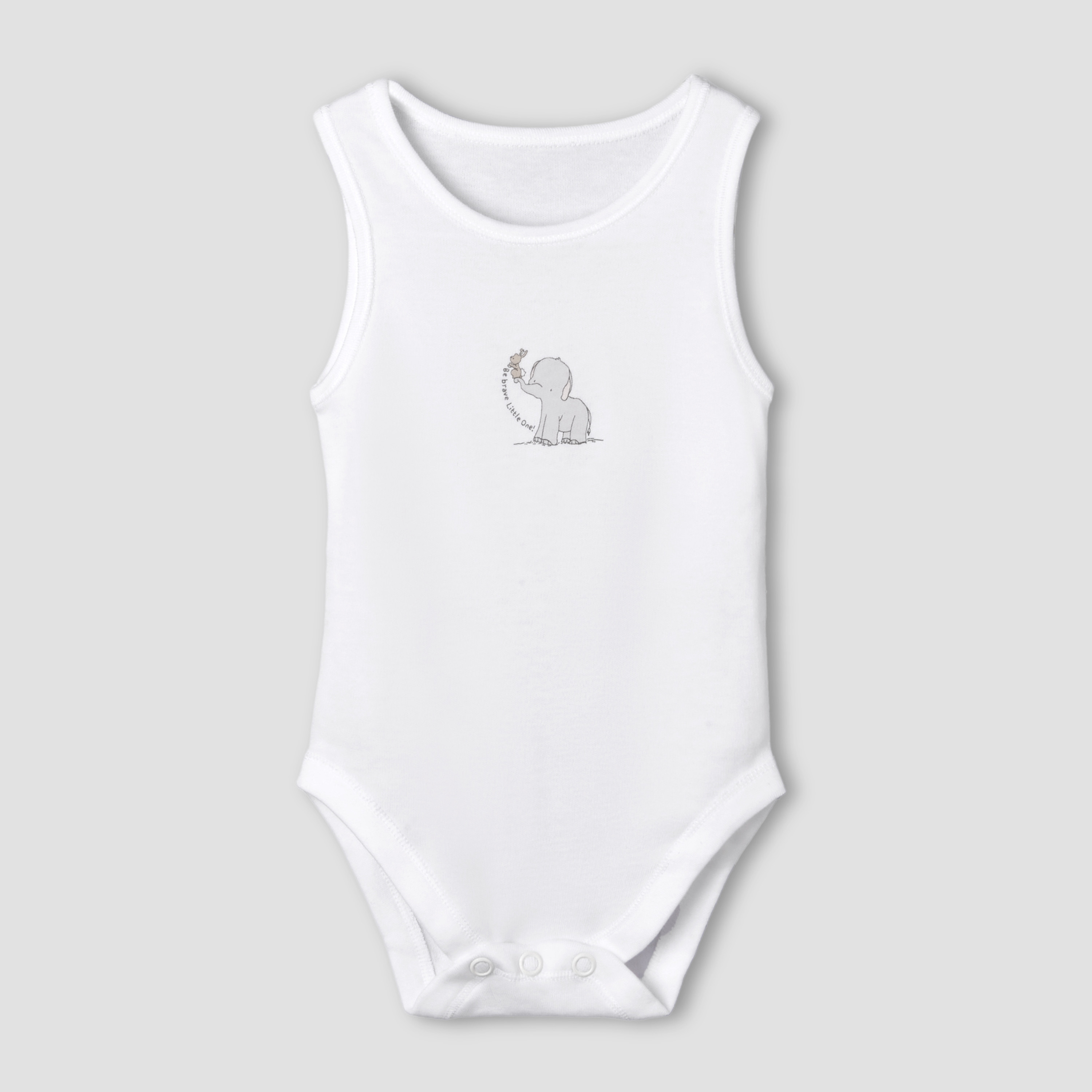 Set of 7 Juniors Round Neck Sleeveless Bodysuit with Elephant Print-baby-boys-clothing-bodysuits-image-9