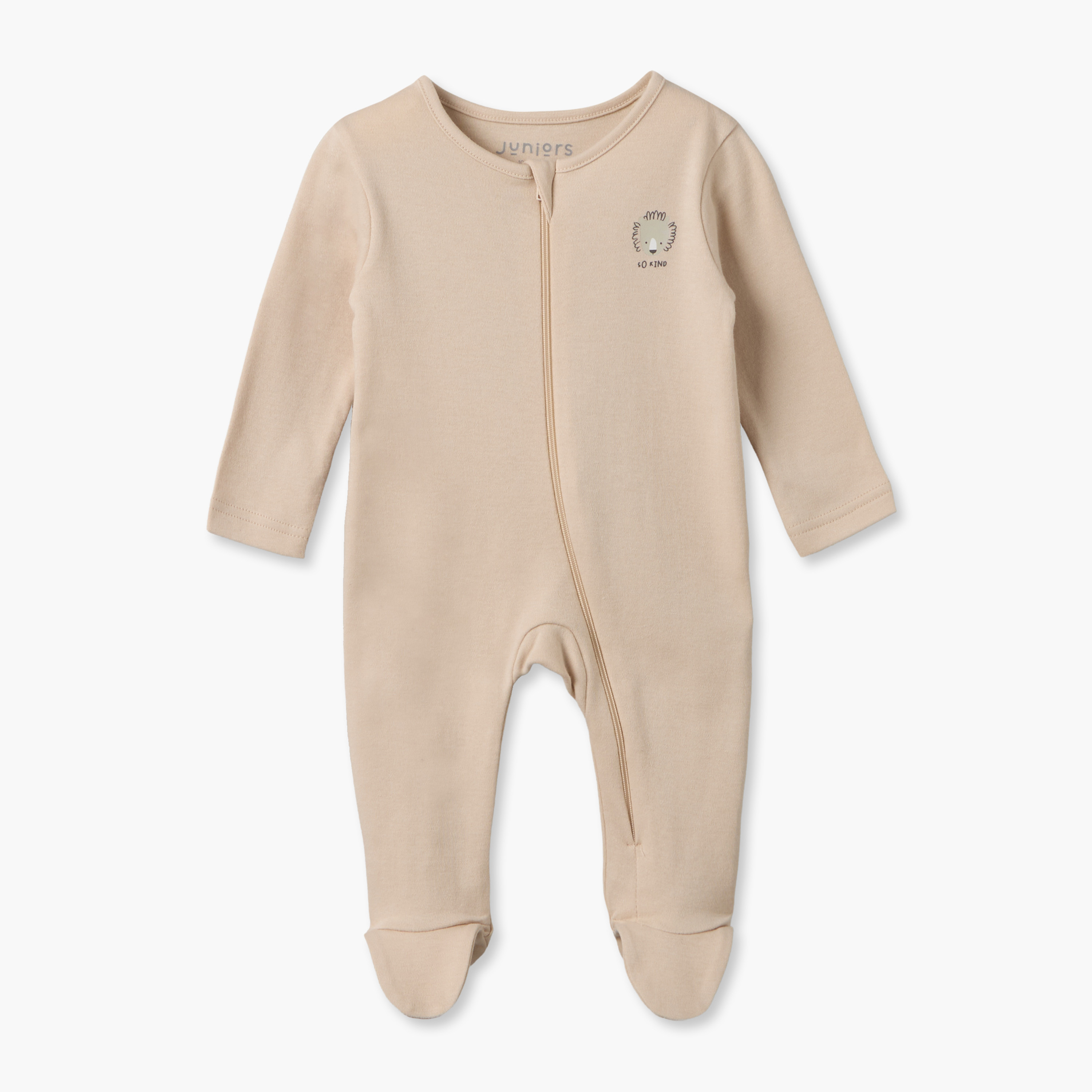 Pack of 7 Juniors Cotton Crew Neck Long Sleeves Sleepsuit with Zip Closure-baby-girls-clothing-nightwear-sleepsuits-image-12
