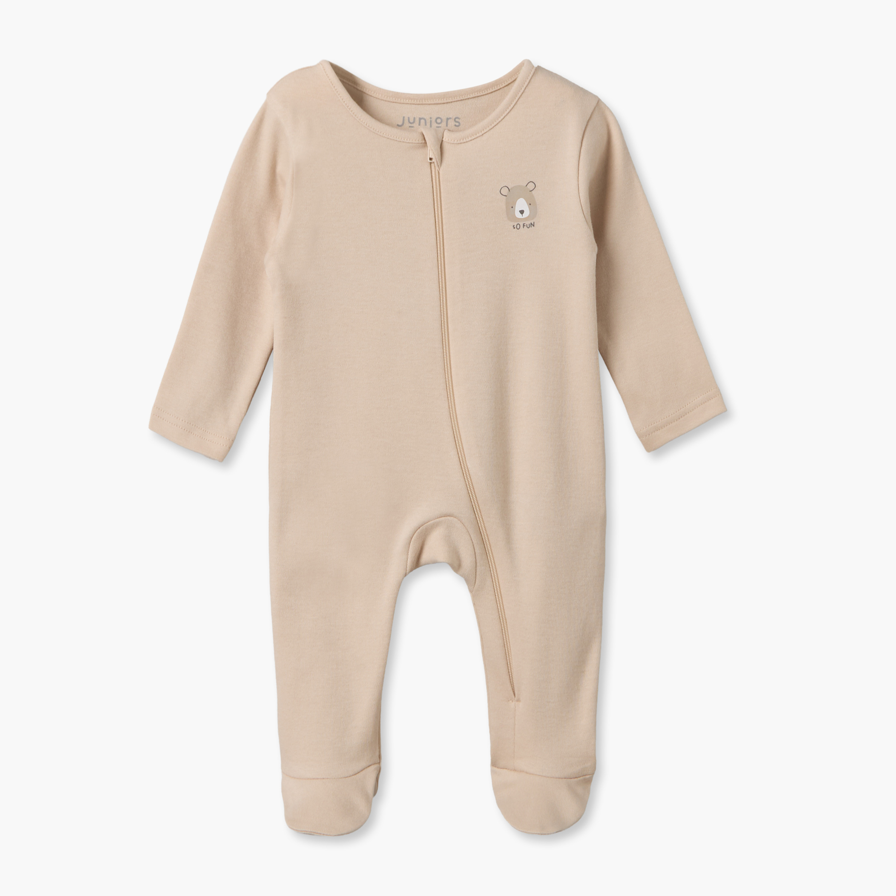 Pack of 7 Juniors Cotton Crew Neck Long Sleeves Sleepsuit with Zip Closure-baby-girls-clothing-nightwear-sleepsuits-image-9