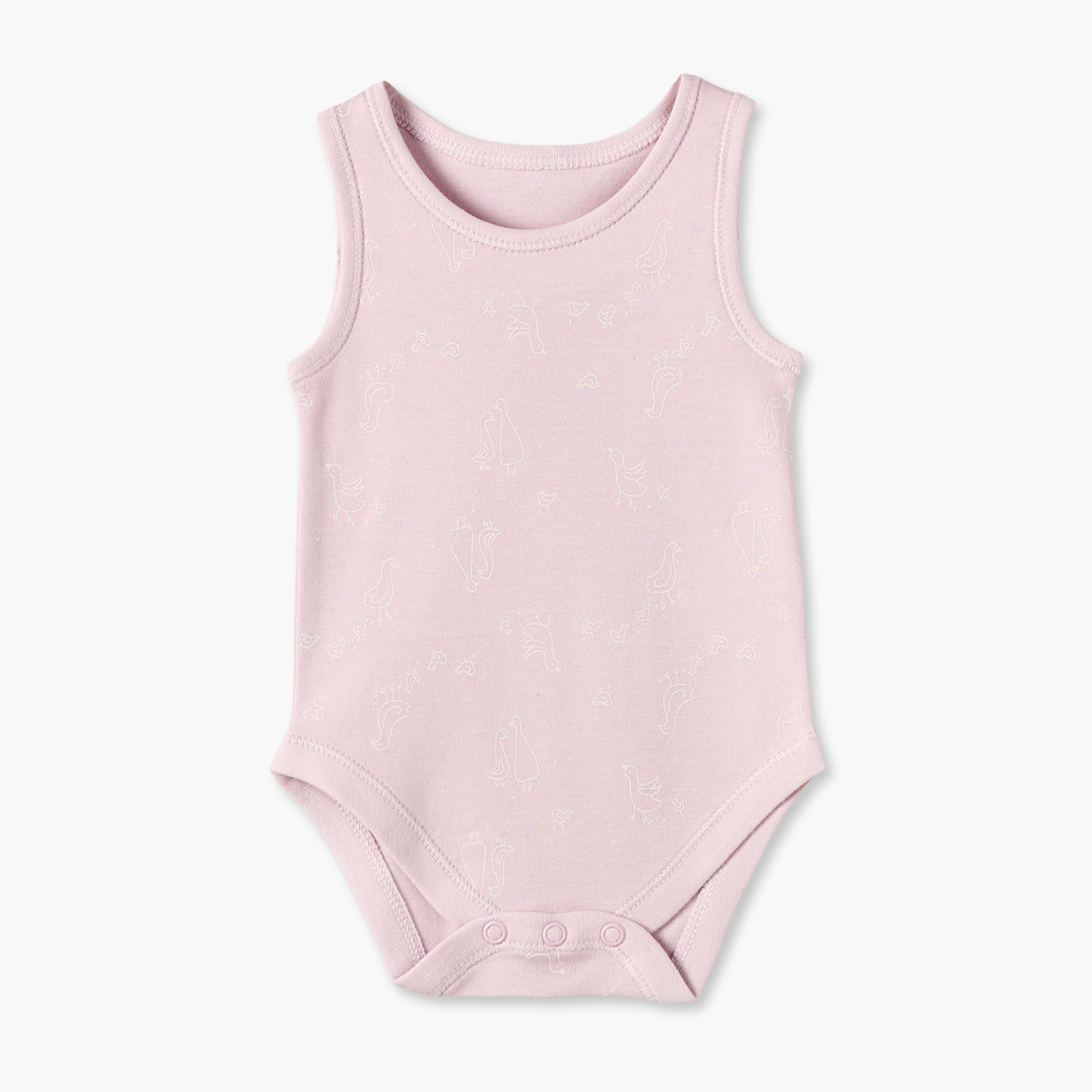 Pack of 7 Juniors Cotton Crew Neck Sleeveless Bodysuit with Snap Button Closure-baby-girls-clothing-bodysuits-image-10