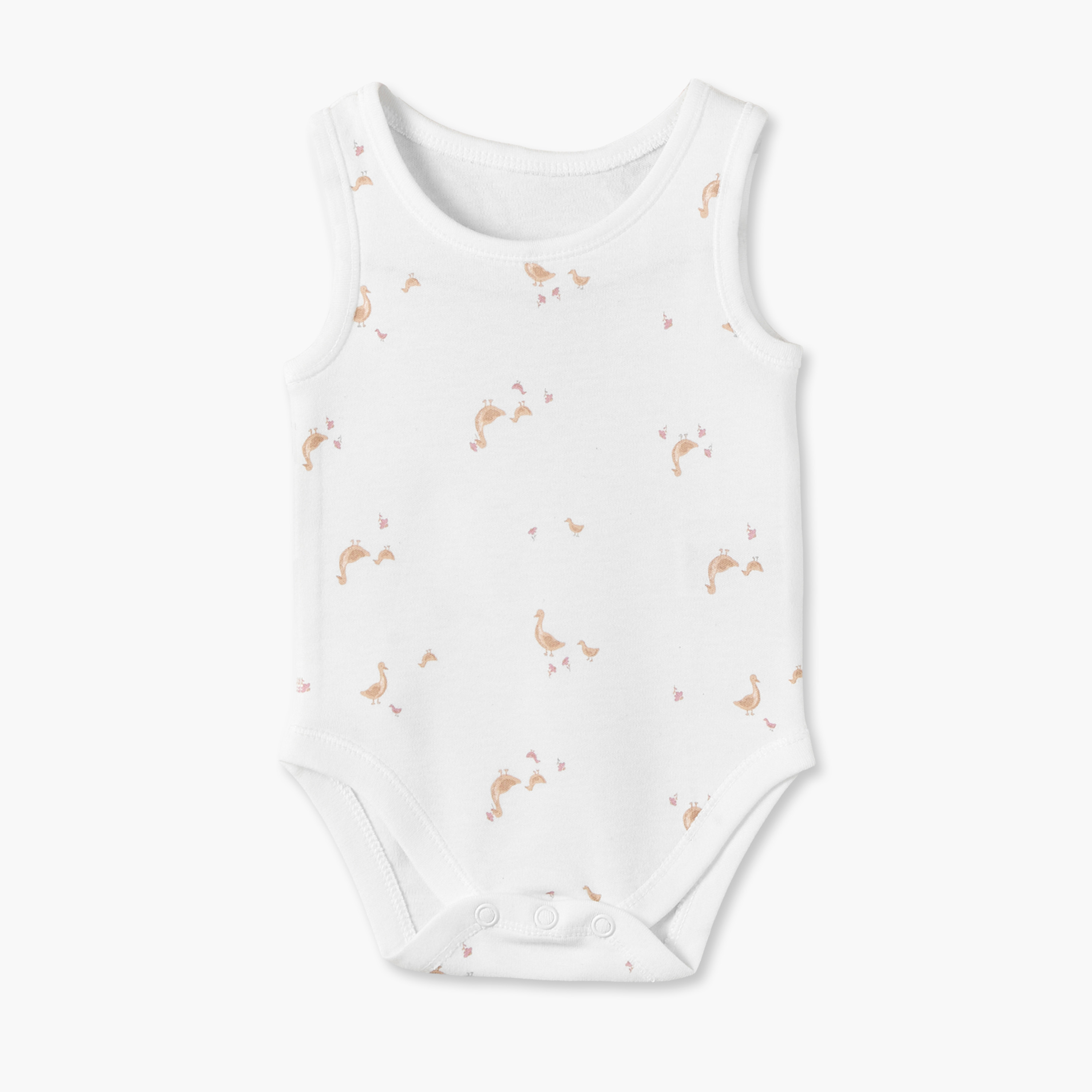 Pack of 7 Juniors Cotton Crew Neck Sleeveless Bodysuit with Snap Button Closure-baby-girls-clothing-bodysuits-image-5