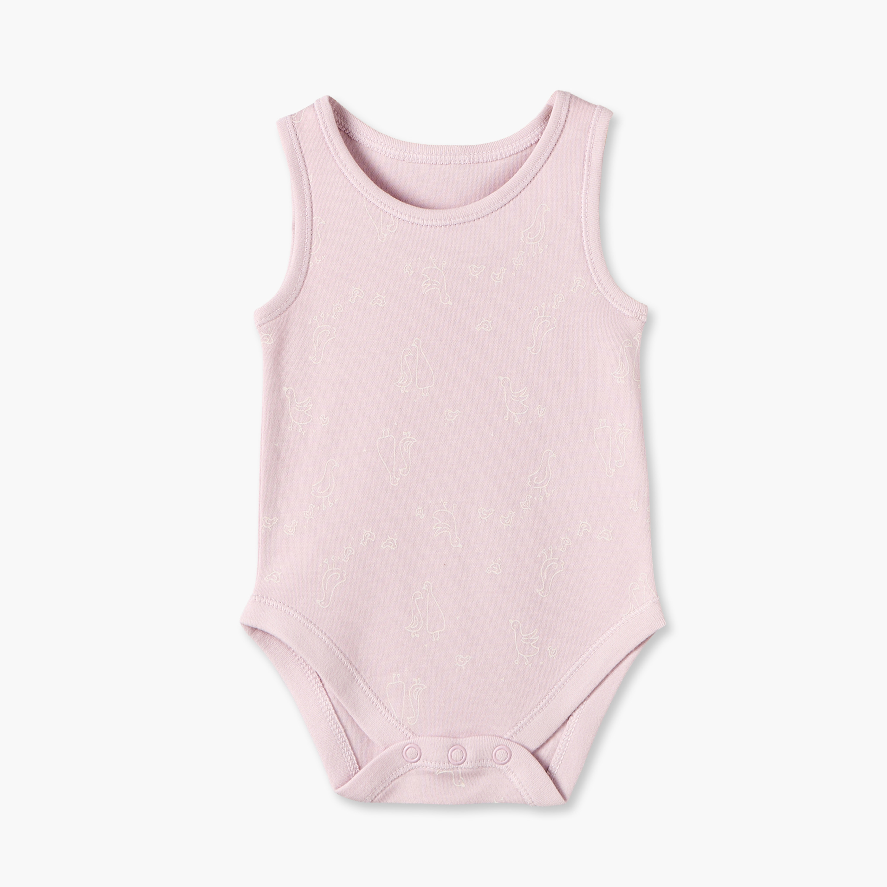 Pack of 7 Juniors Cotton Crew Neck Sleeveless Bodysuit with Snap Button Closure-baby-girls-clothing-bodysuits-image-7
