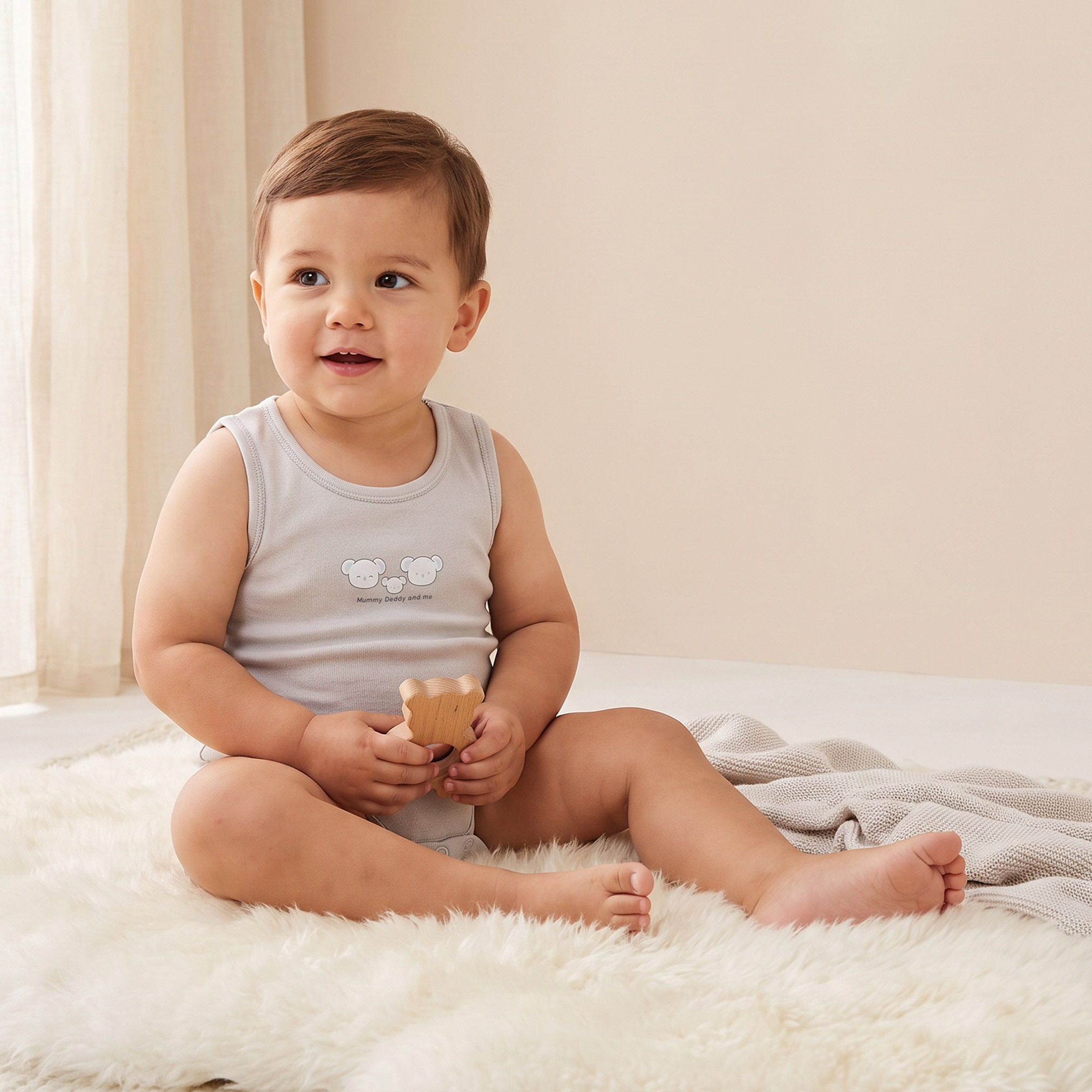 Pack of 7 Juniors Crew Neck Sleeveless Bodysuit with Snap Button Closure-baby-boys-clothing-bodysuits-image-2