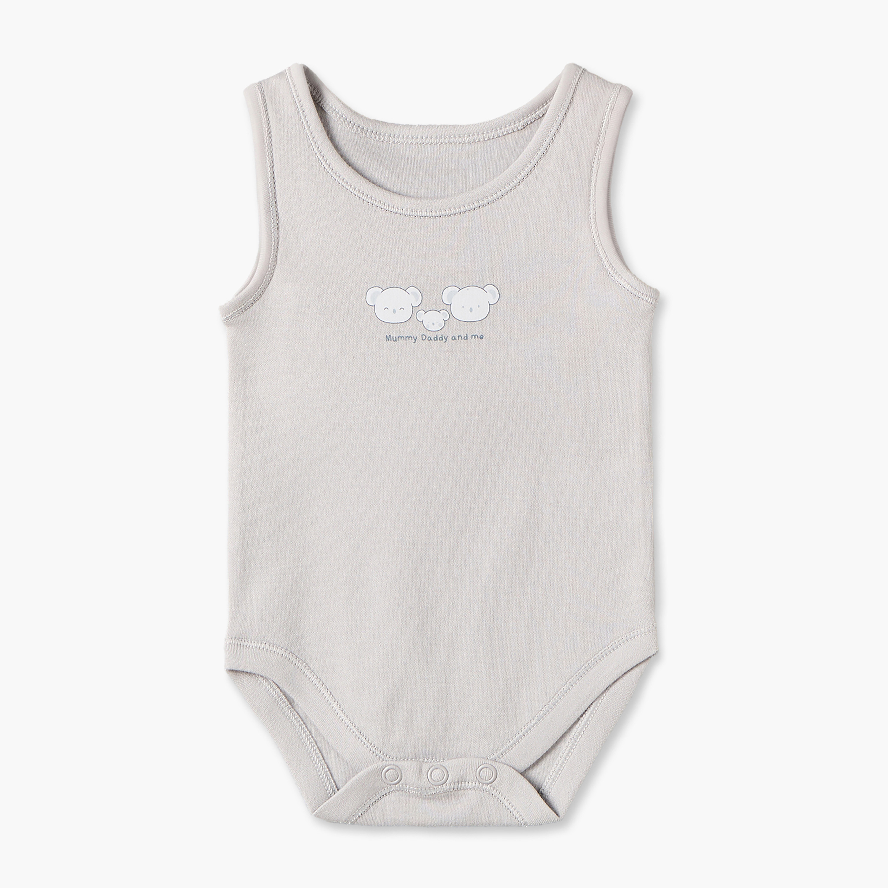Pack of 7 Juniors Crew Neck Sleeveless Bodysuit with Snap Button Closure-baby-boys-clothing-bodysuits-image-3
