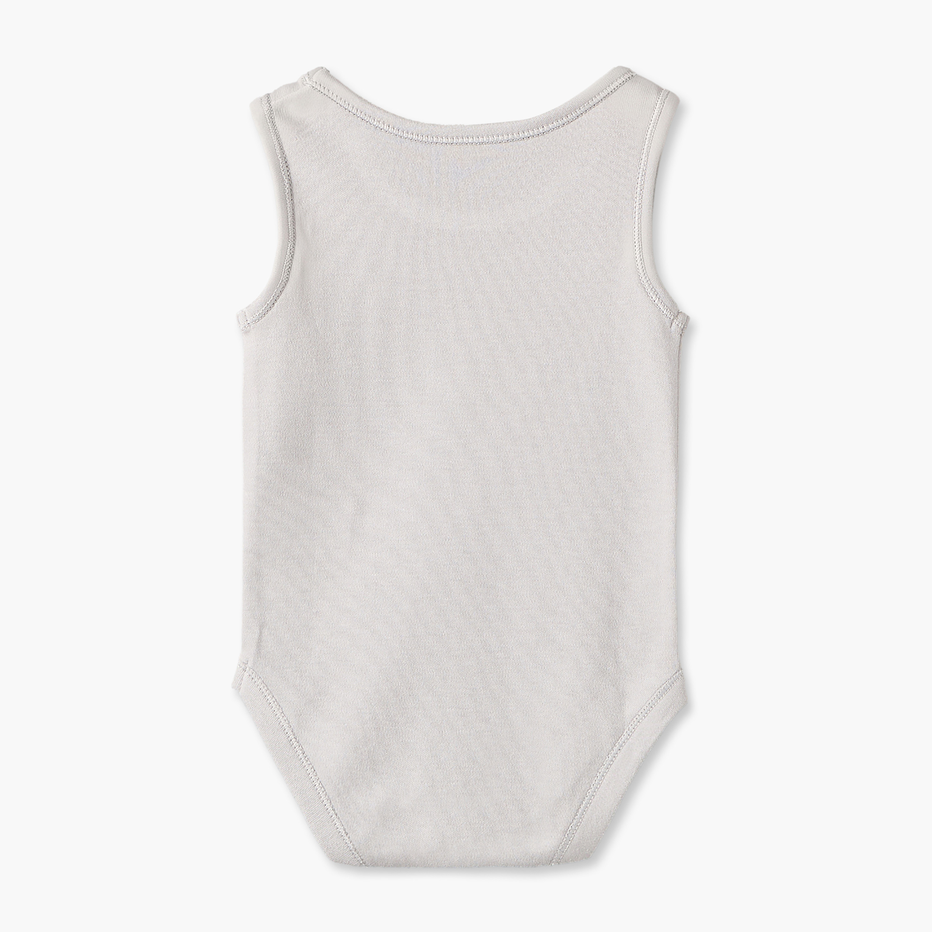Pack of 7 Juniors Crew Neck Sleeveless Bodysuit with Snap Button Closure-baby-boys-clothing-bodysuits-image-4