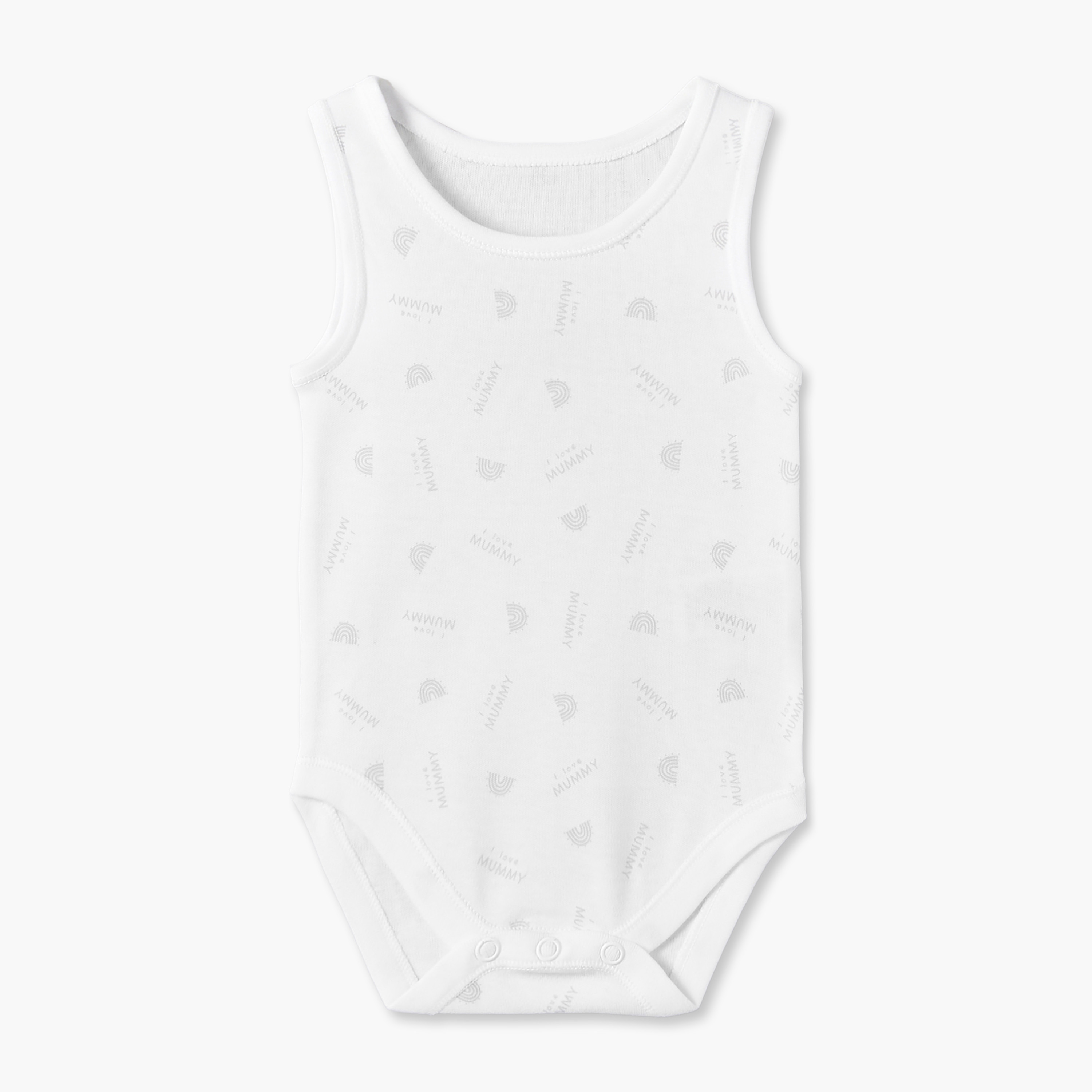 Pack of 7 Juniors Crew Neck Sleeveless Bodysuit with Snap Button Closure-baby-boys-clothing-bodysuits-image-5
