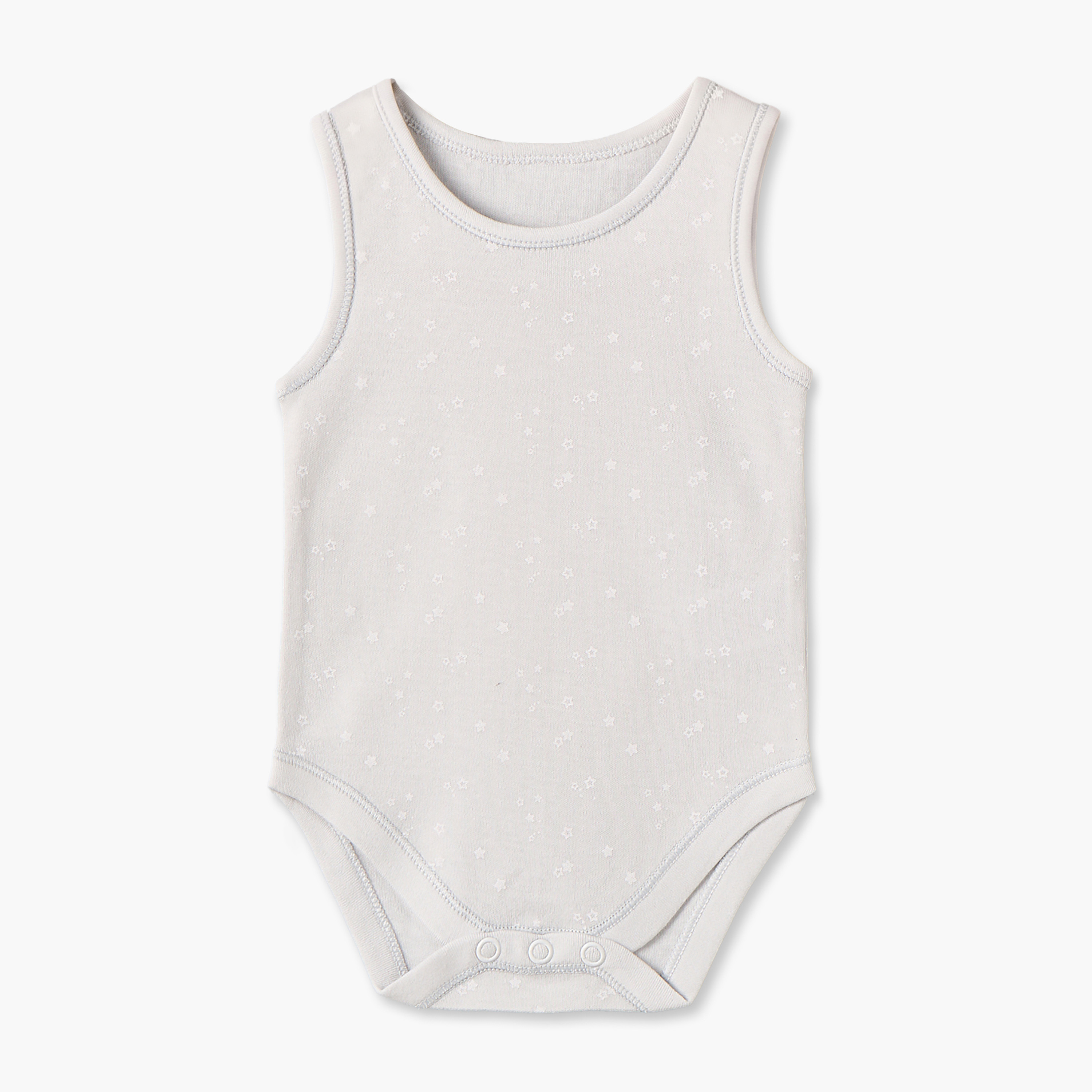 Pack of 7 Juniors Crew Neck Sleeveless Bodysuit with Snap Button Closure-baby-boys-clothing-bodysuits-image-6