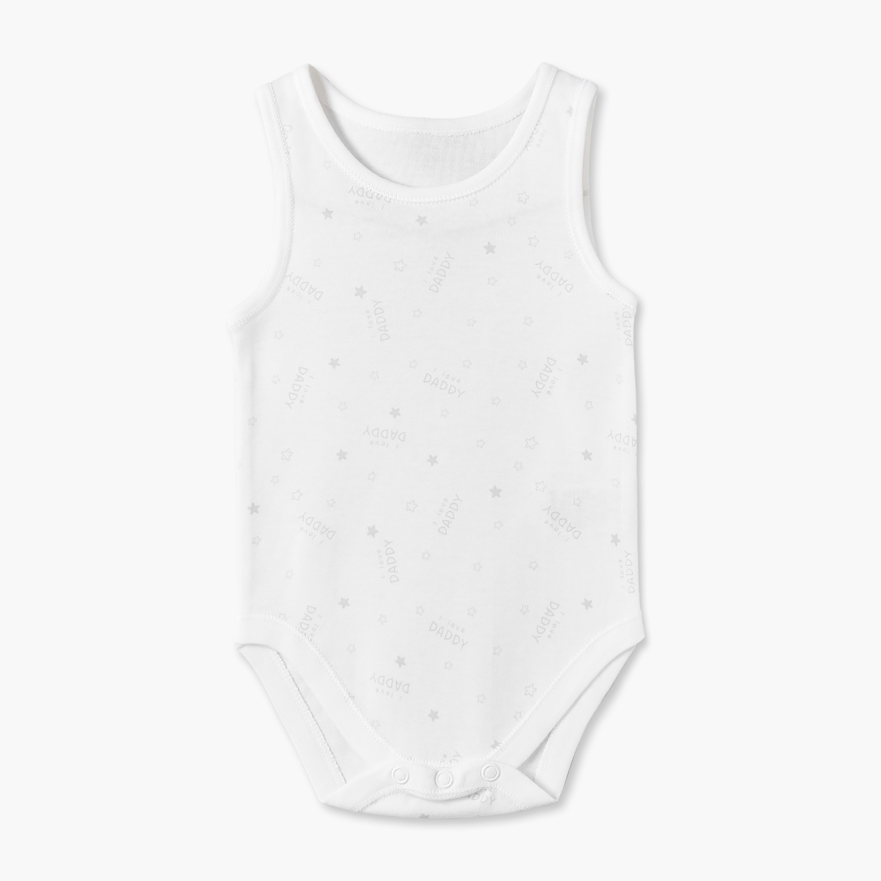 Pack of 7 Juniors Crew Neck Sleeveless Bodysuit with Snap Button Closure-baby-boys-clothing-bodysuits-image-7