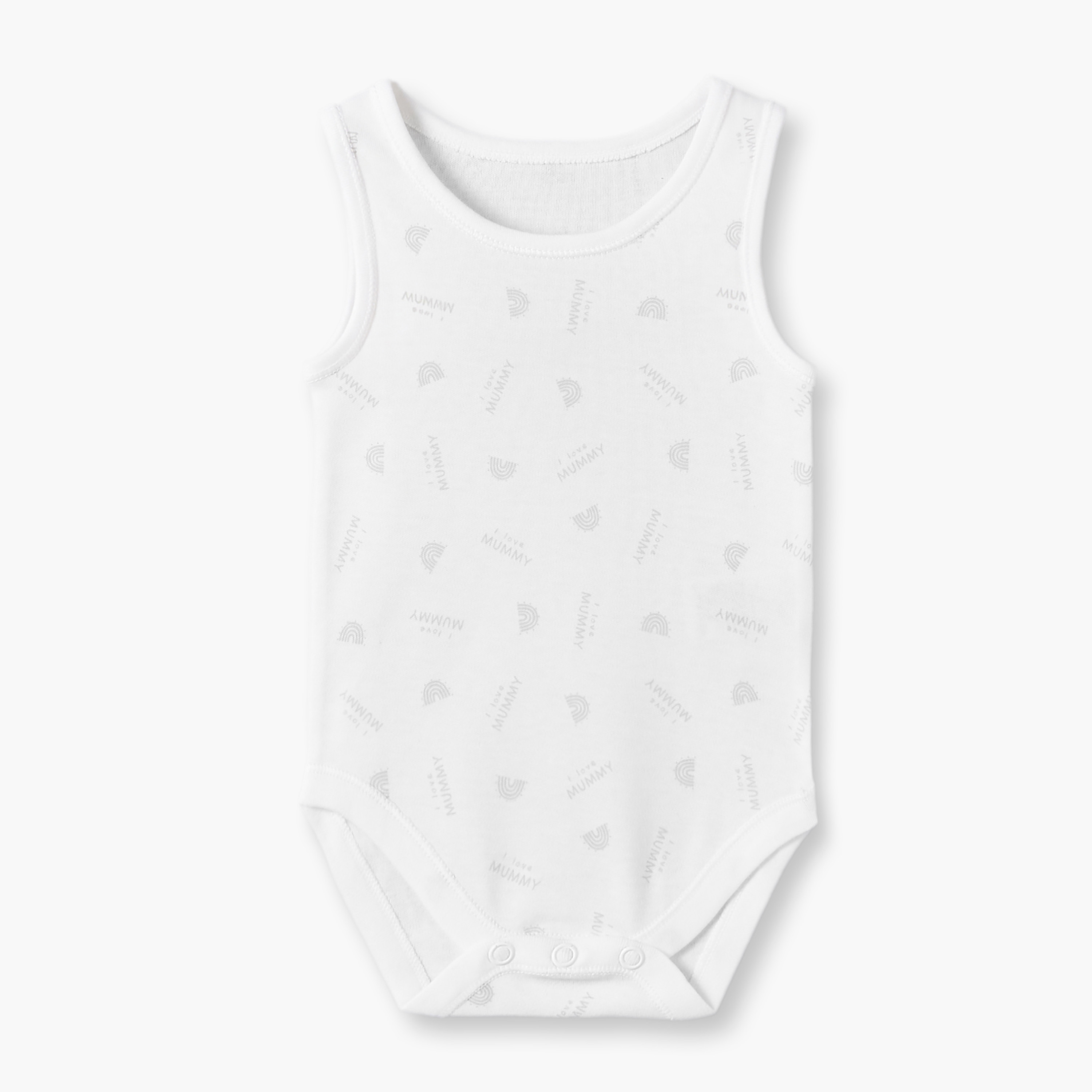 Pack of 7 Juniors Crew Neck Sleeveless Bodysuit with Snap Button Closure-baby-boys-clothing-bodysuits-image-8
