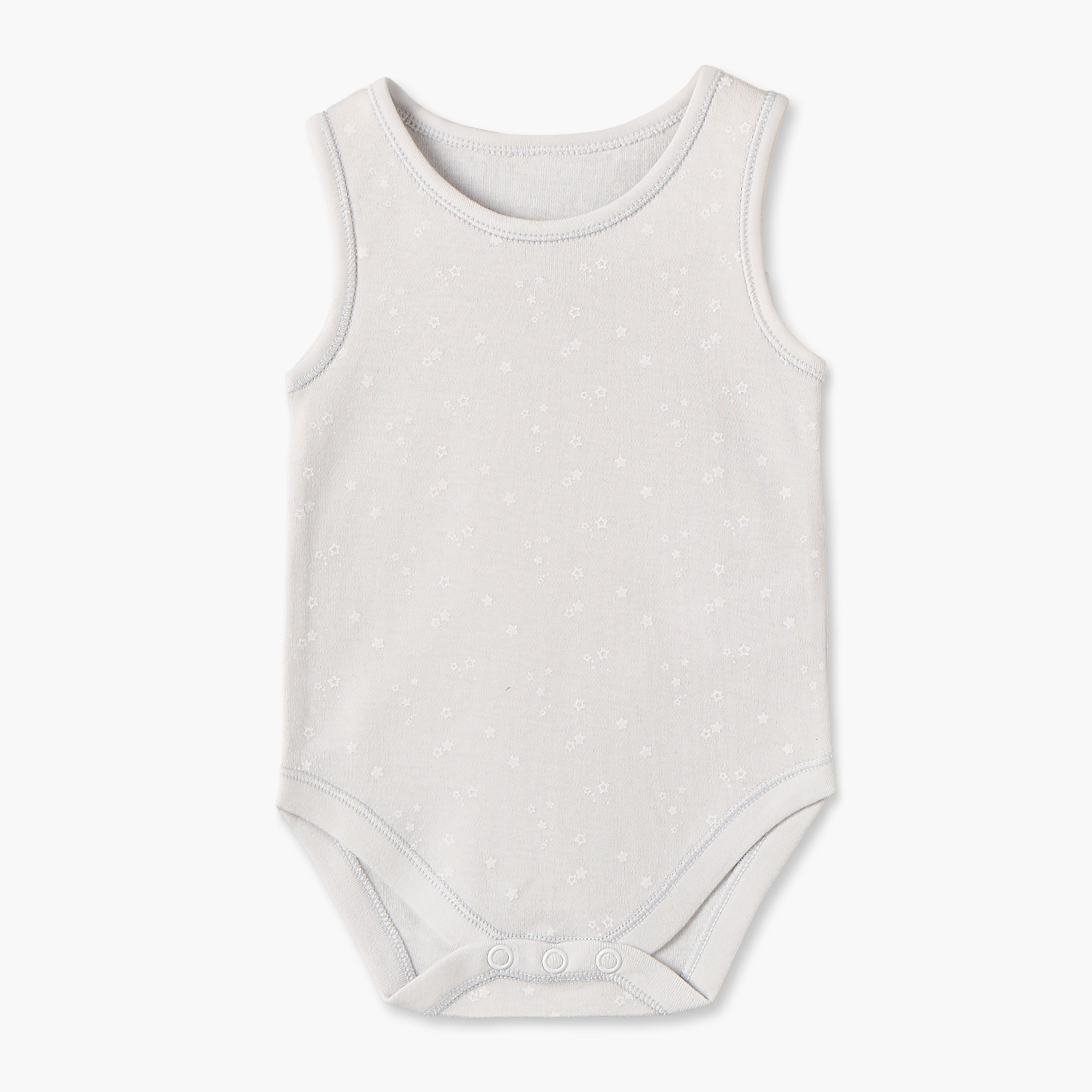 Pack of 7 Juniors Crew Neck Sleeveless Bodysuit with Snap Button Closure-baby-boys-clothing-bodysuits-image-9