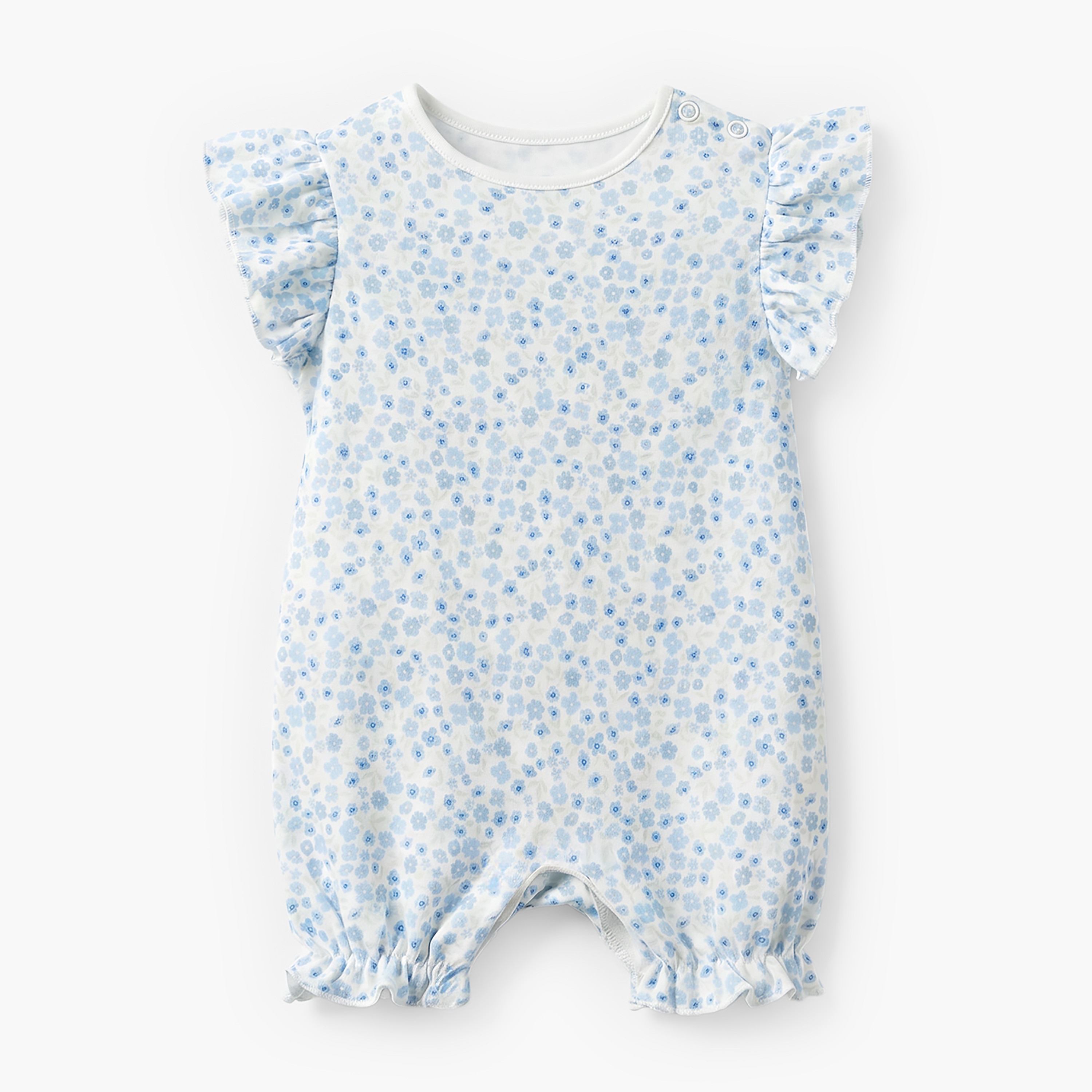 Pack of 4 Juniors Round Neck Short Sleeves Romper with Print-baby-girls-clothing-rompers-image-6