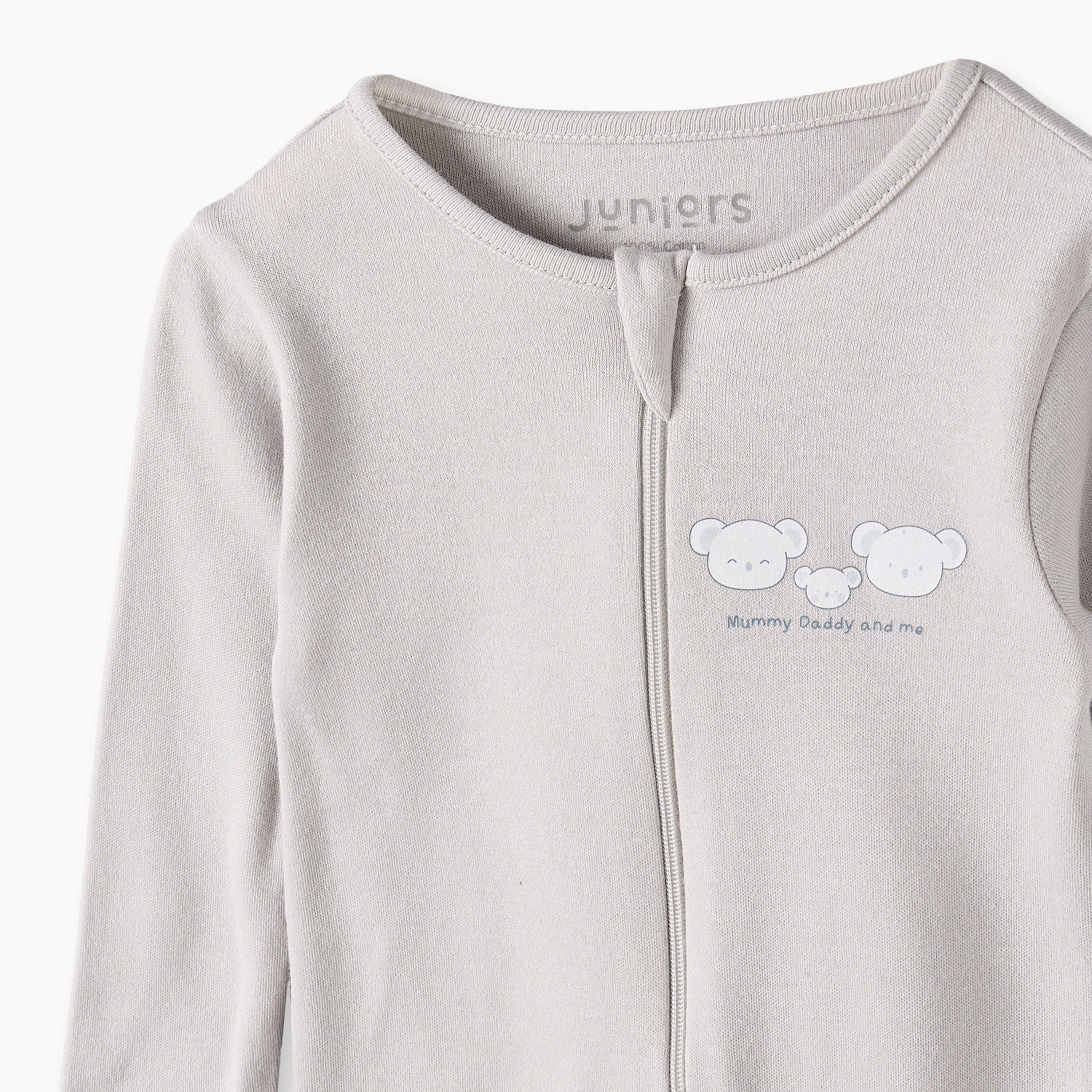 Pack of 7 Juniors Cotton Crew Neck Long Sleeves Sleepsuit with Zip Closure-baby-boys-clothing-nightwear-sleepsuits-image-11