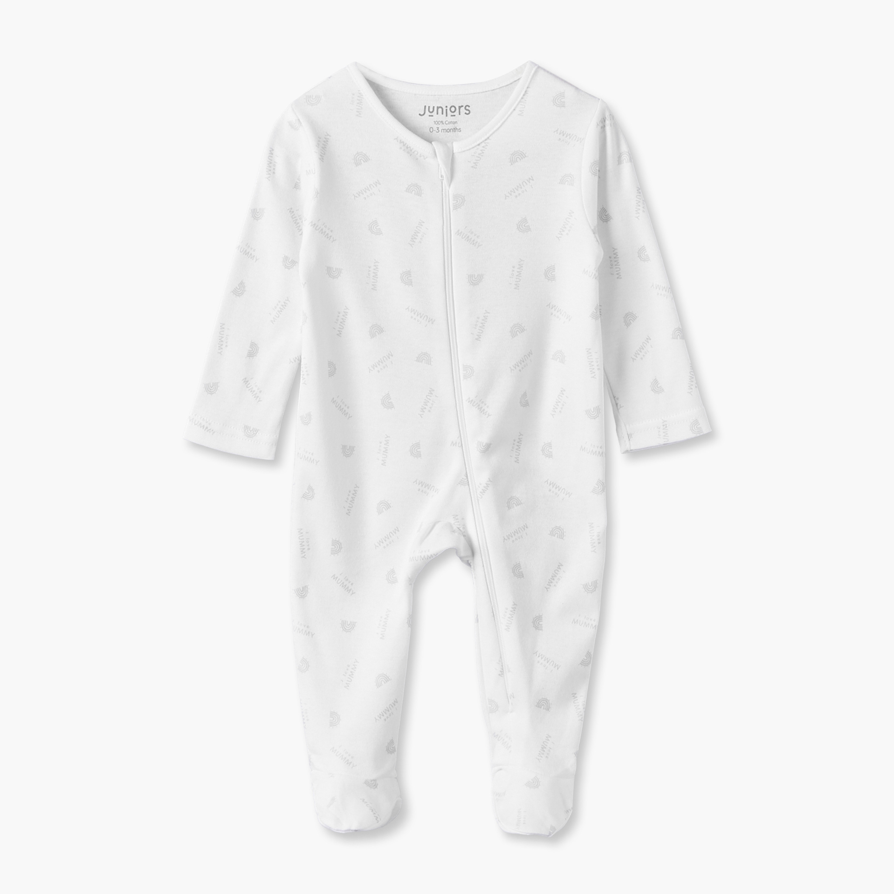 Pack of 7 Juniors Cotton Crew Neck Long Sleeves Sleepsuit with Zip Closure-baby-boys-clothing-nightwear-sleepsuits-image-5