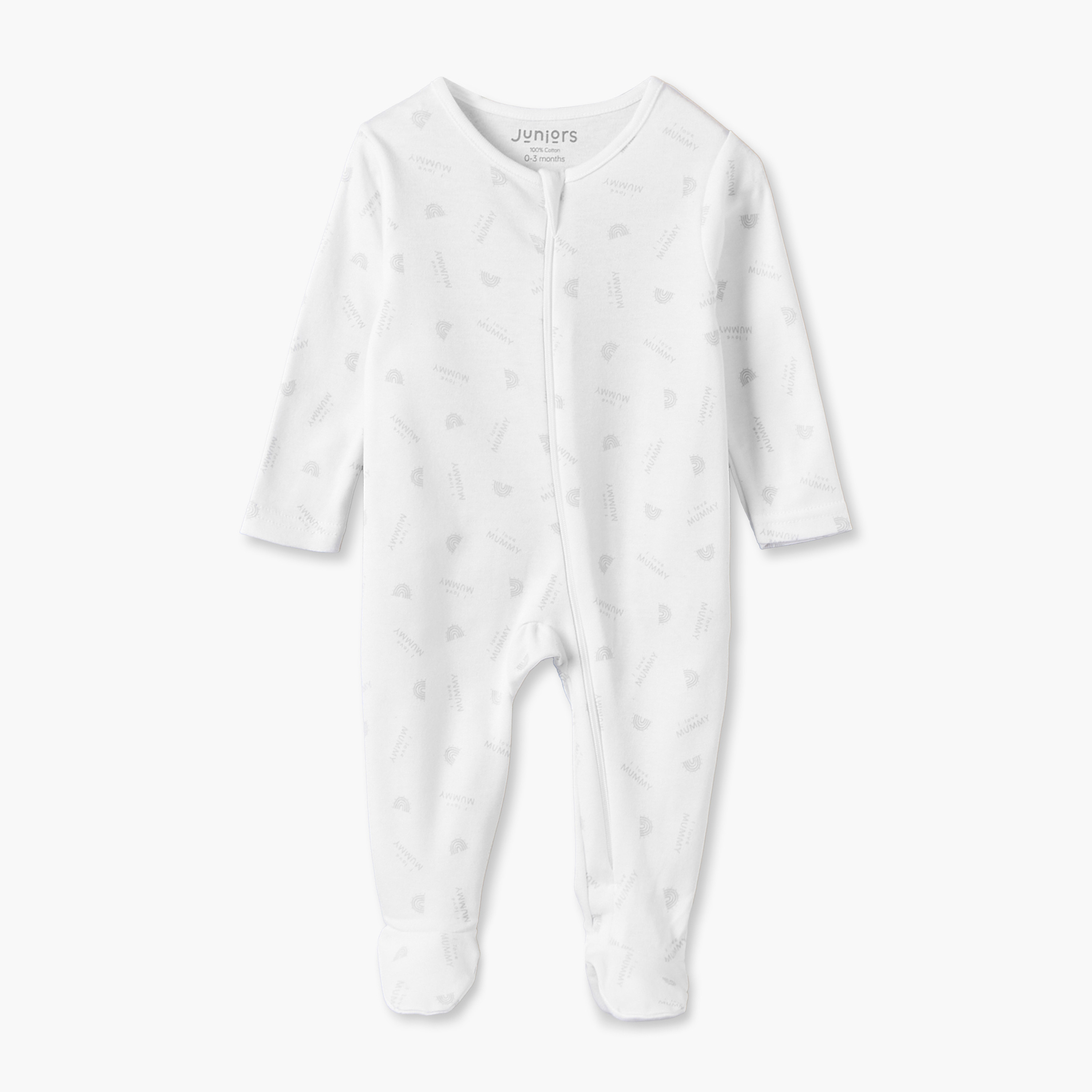 Pack of 7 Juniors Cotton Crew Neck Long Sleeves Sleepsuit with Zip Closure-baby-boys-clothing-nightwear-sleepsuits-image-9