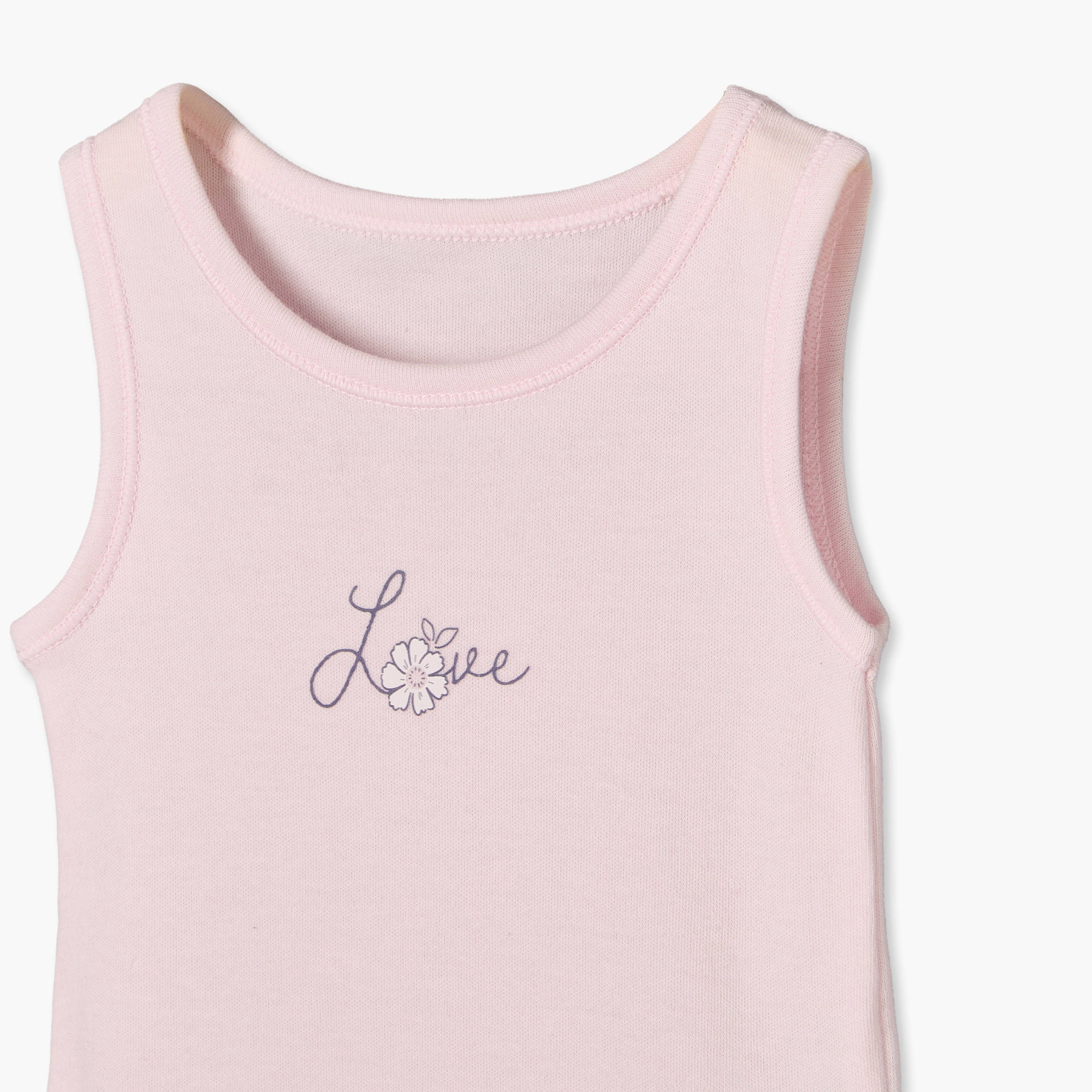 طقم من 5 - بودي سوت قطن بدون أكمام بياقة مستديرة وطبعات من جونيورز-baby-girls-clothing-bodysuits-image-8