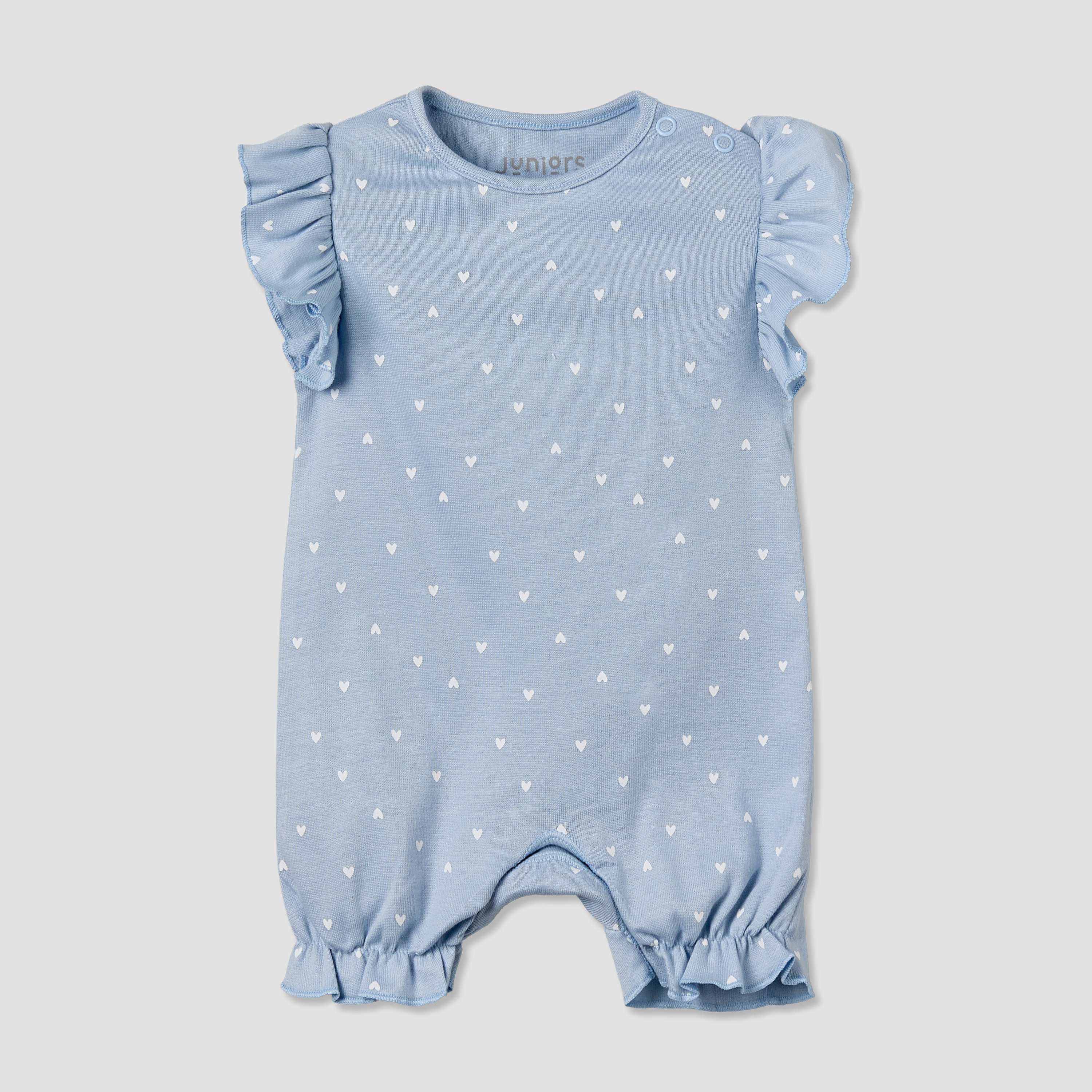 Pack of 4 Juniors Round Neck Short Sleeves Romper with Assorted Prints-baby-girls-clothing-rompers-image-5