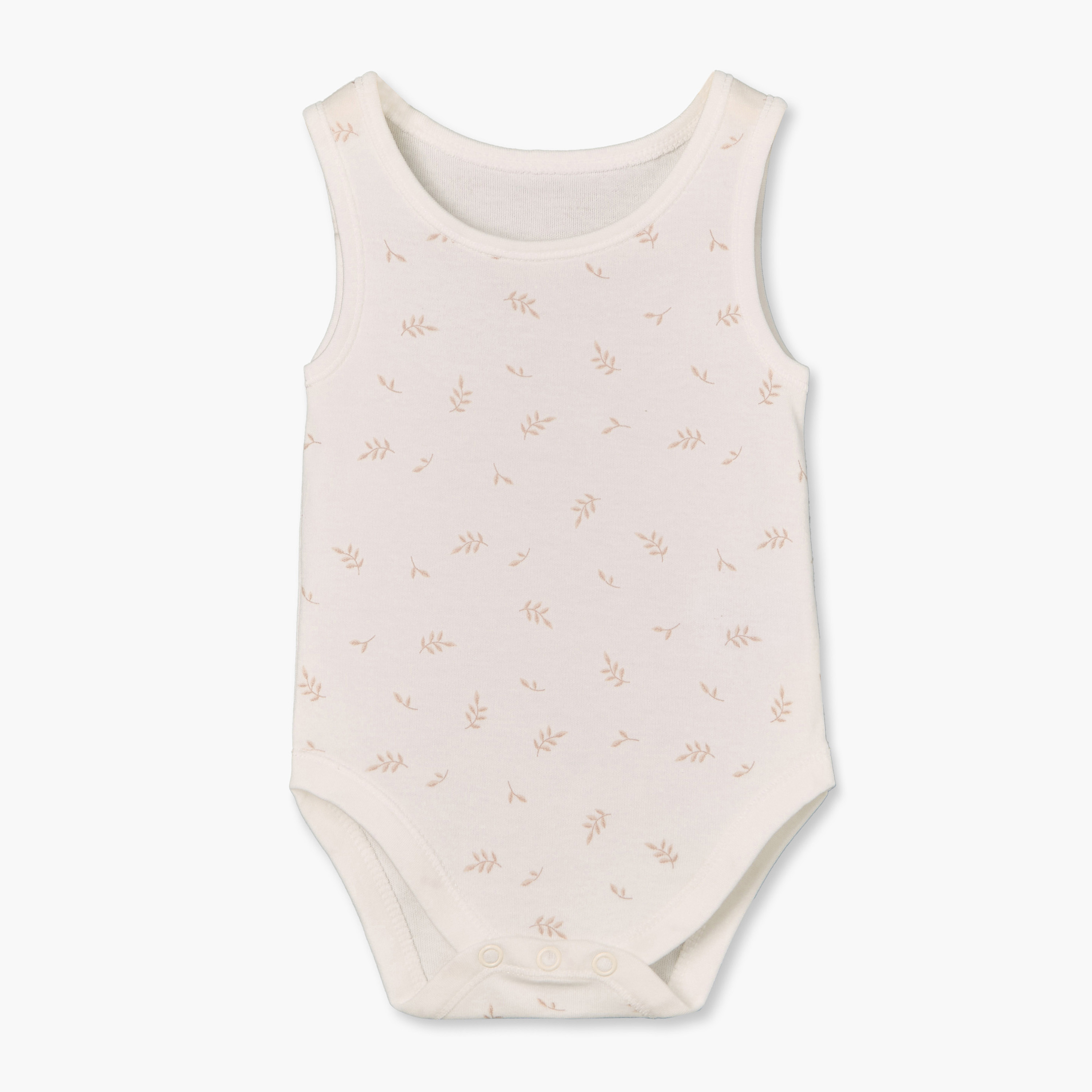 Pack of 5 Juniors Cotton Crew Neck Sleeveless Bodysuit with Snap Button Closure-baby-girls-clothing-bodysuits-image-2