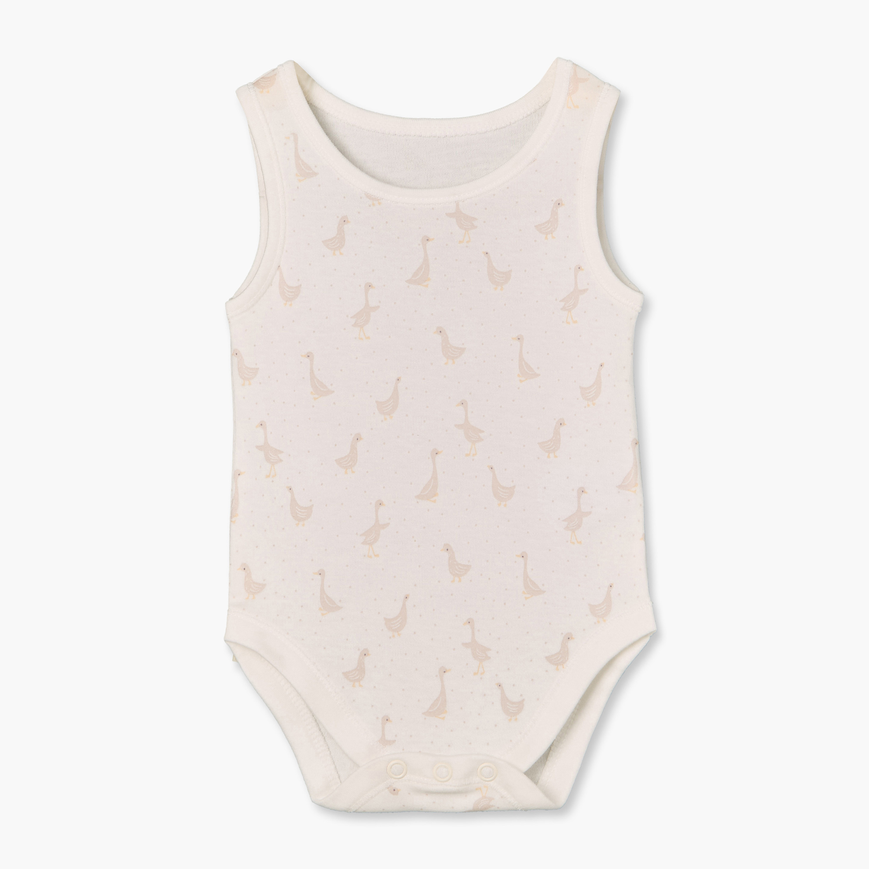 Pack of 5 Juniors Cotton Crew Neck Sleeveless Bodysuit with Snap Button Closure-baby-girls-clothing-bodysuits-image-3