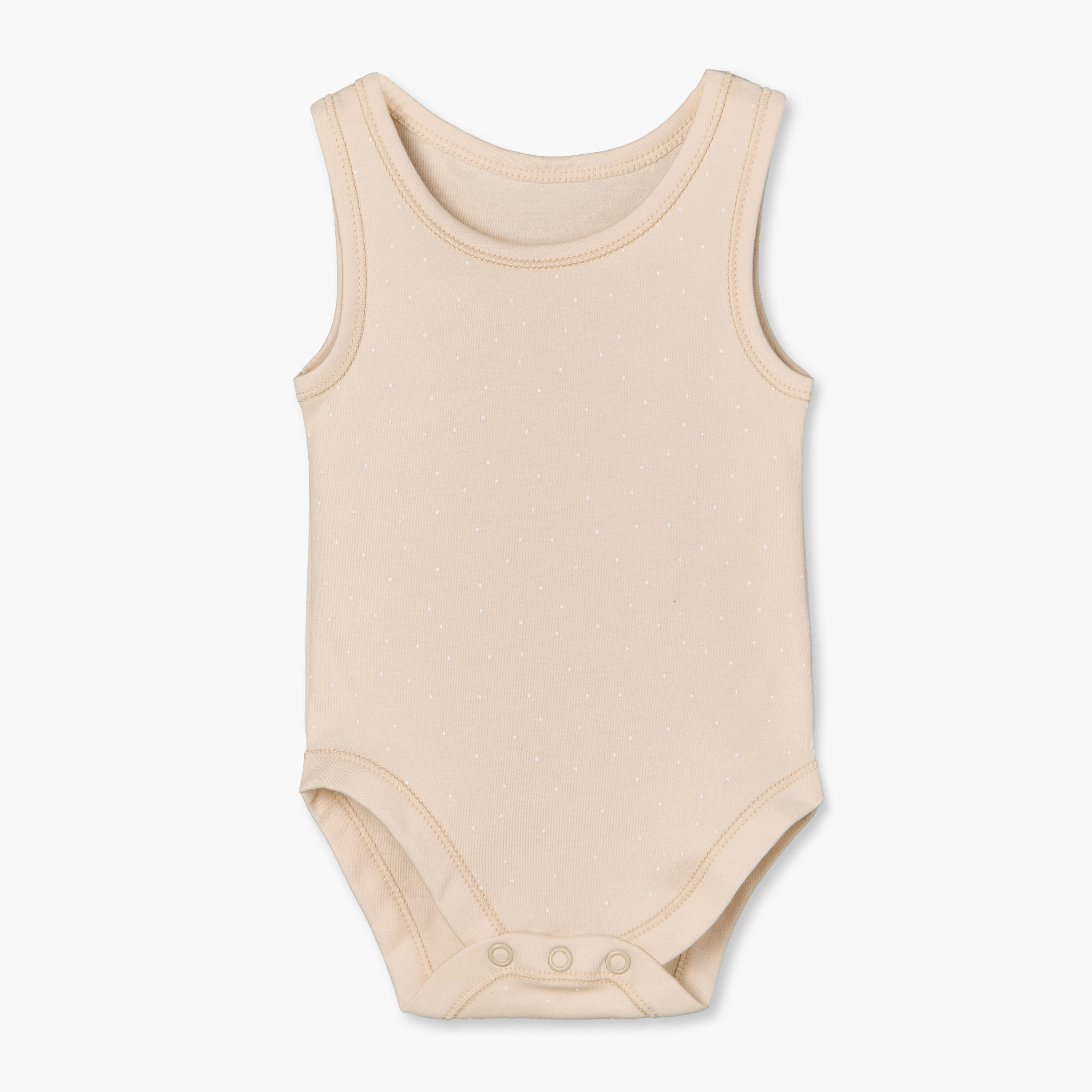 Pack of 5 Juniors Cotton Crew Neck Sleeveless Bodysuit with Snap Button Closure-baby-girls-clothing-bodysuits-image-4