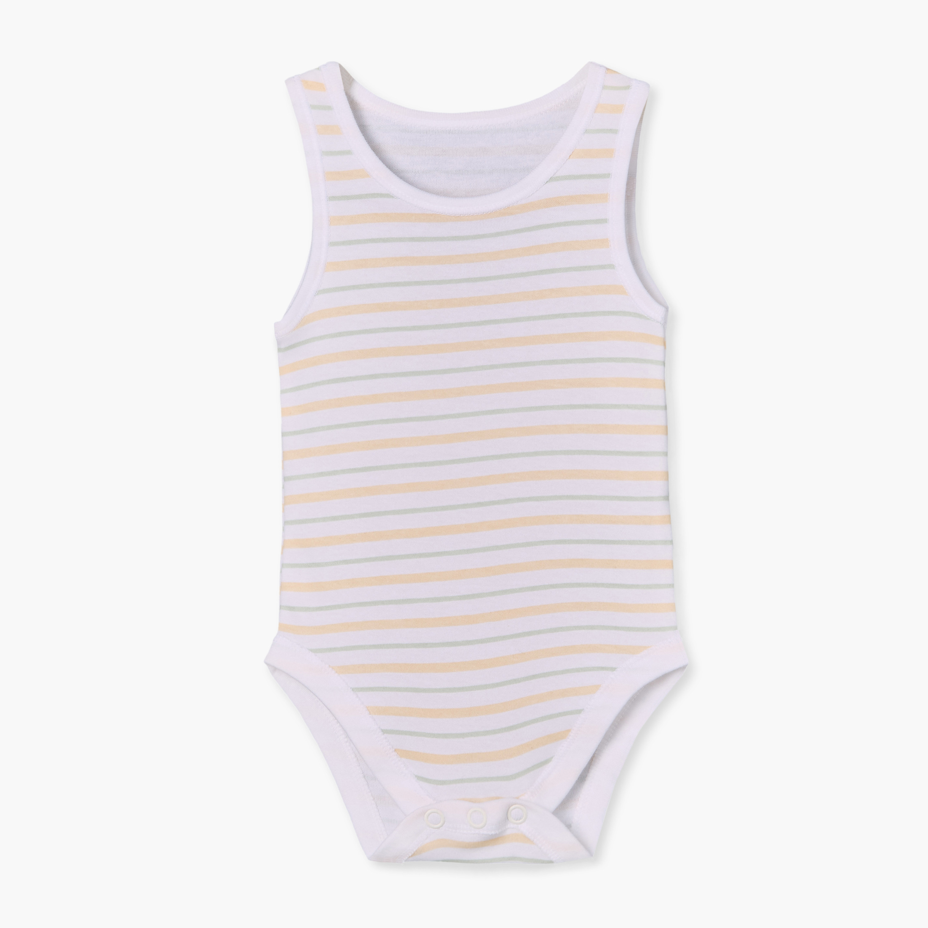 Pack of 5 Juniors Cotton Crew Neck Sleeveless Bodysuit with Snap Button Closure-baby-boys-clothing-bodysuits-image-6