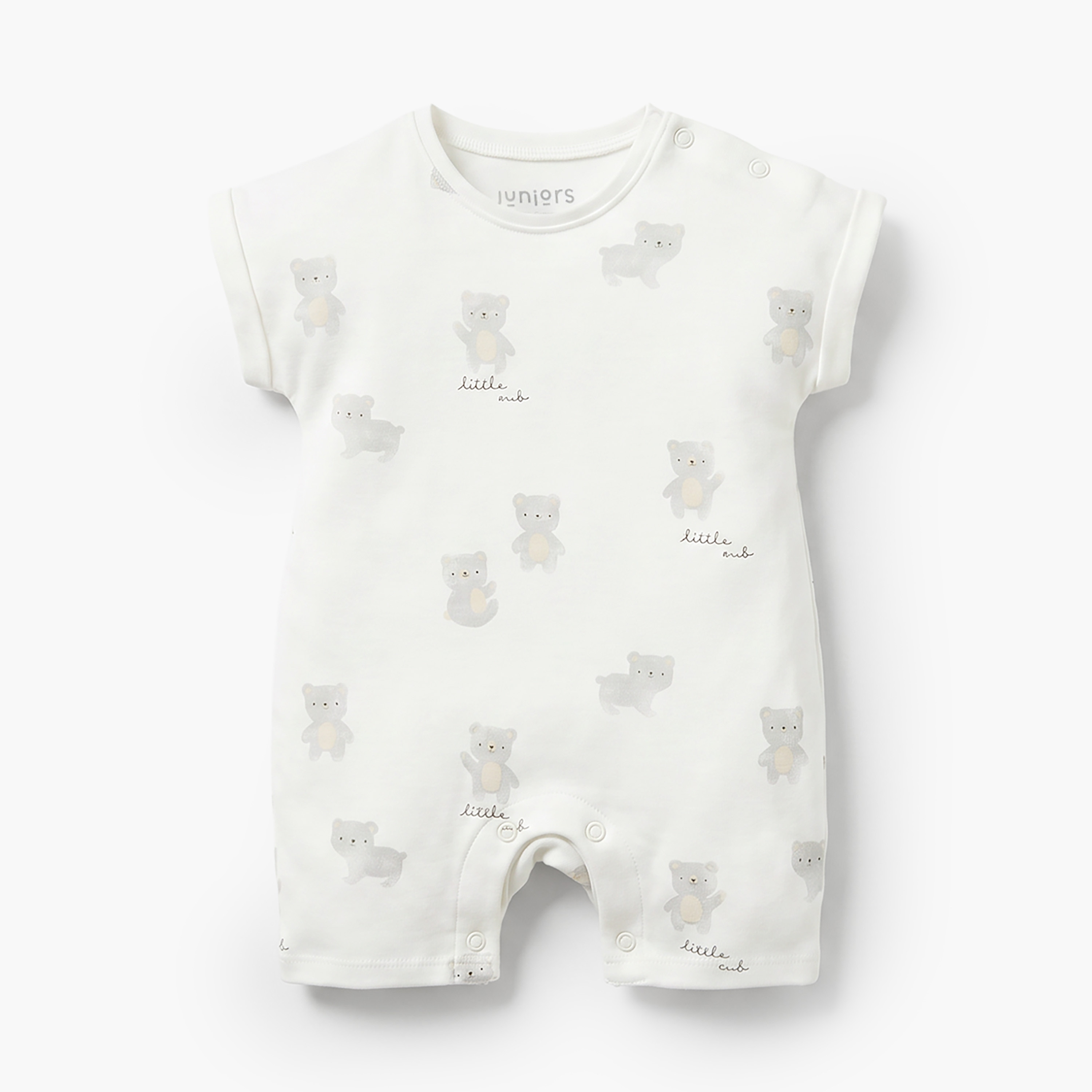 Pack of 4 Juniors Crew Neck Short Sleeve Romper with Snap Button Closure-baby-boys-clothing-rompers-image-6