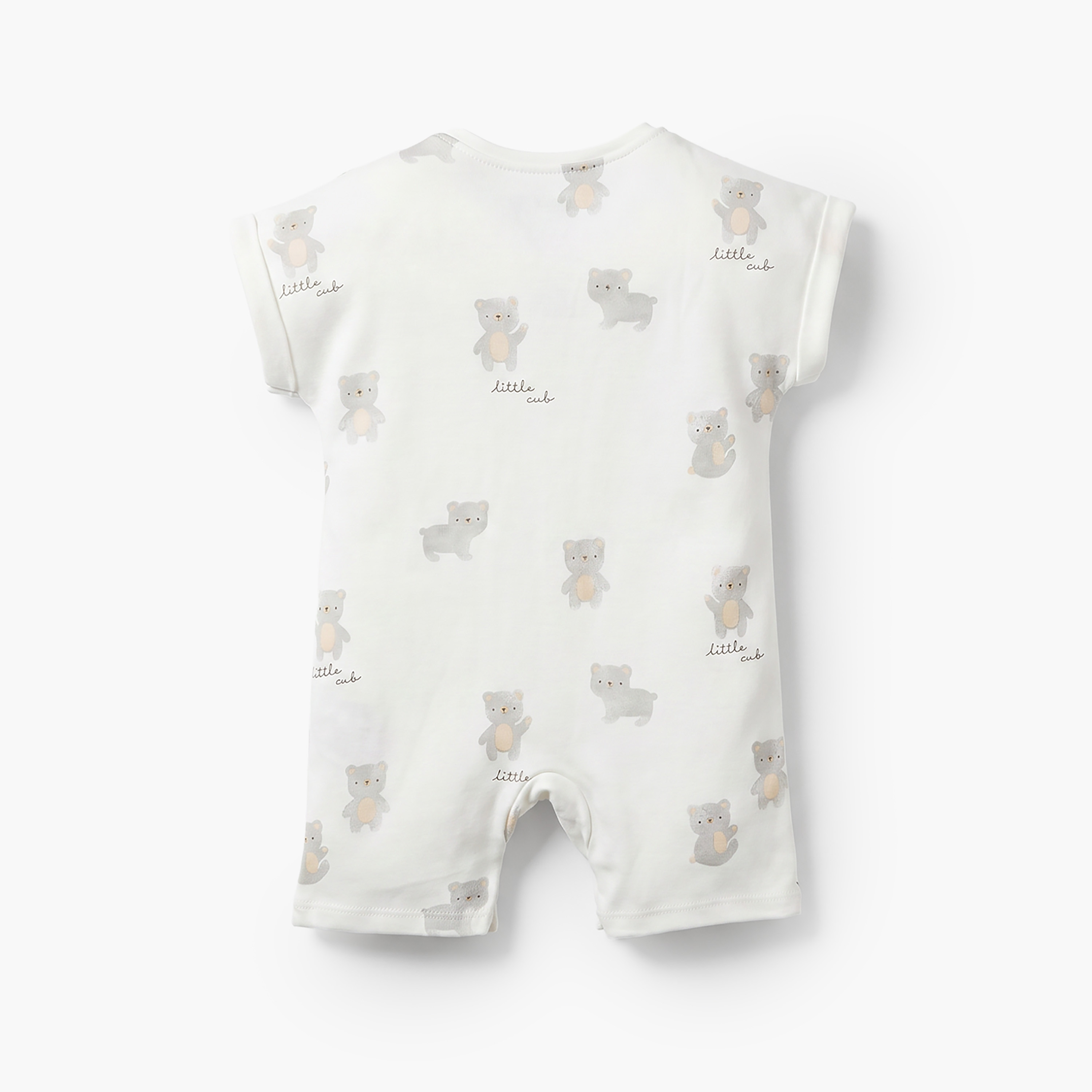 Pack of 4 Juniors Crew Neck Short Sleeve Romper with Snap Button Closure-baby-boys-clothing-rompers-image-7