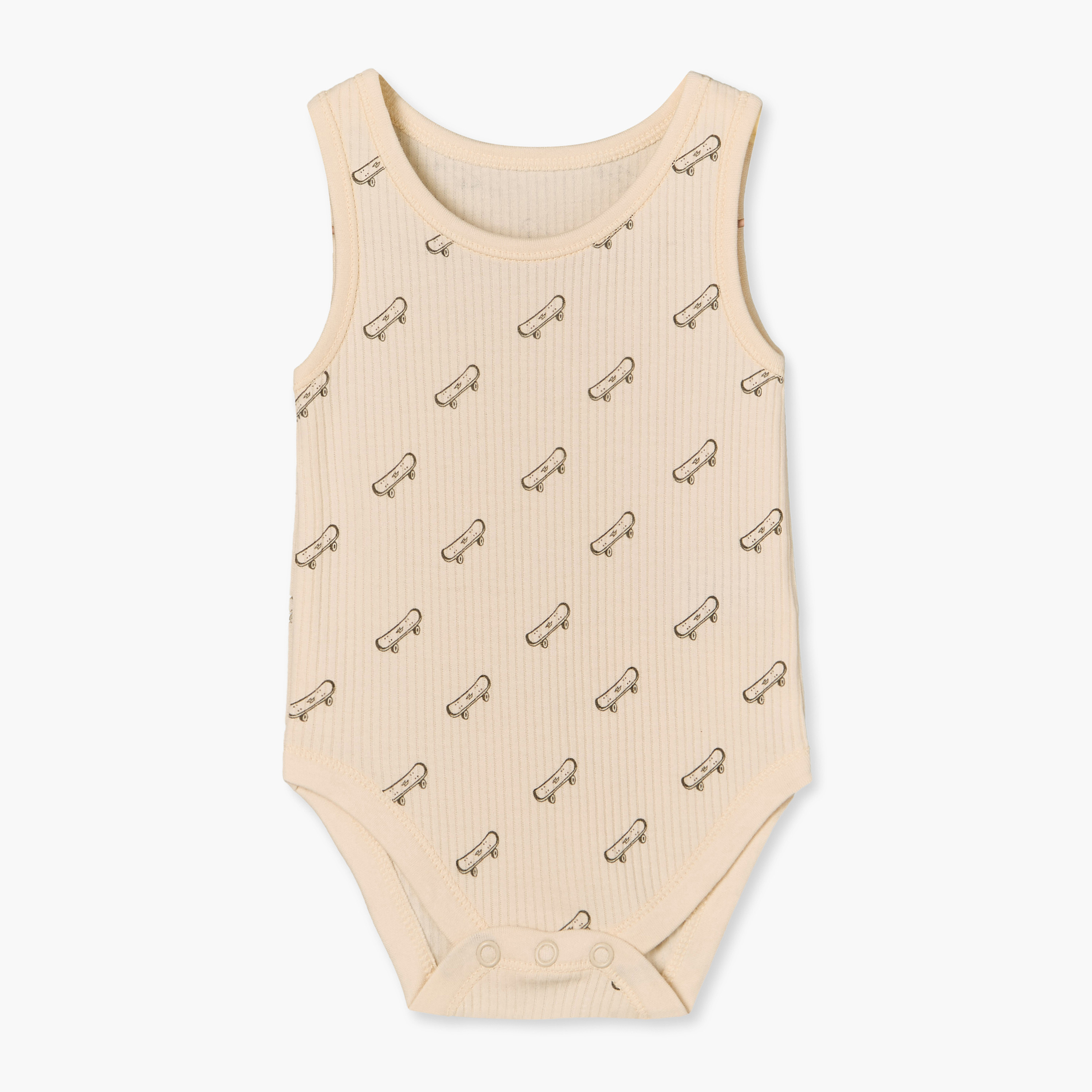 بودي سوت دون أكمام بياقة مستديرة وزر إغلاق كبّاس من جونيورز - عبوة 5 قطع-baby-boys-clothing-bodysuits-image-5