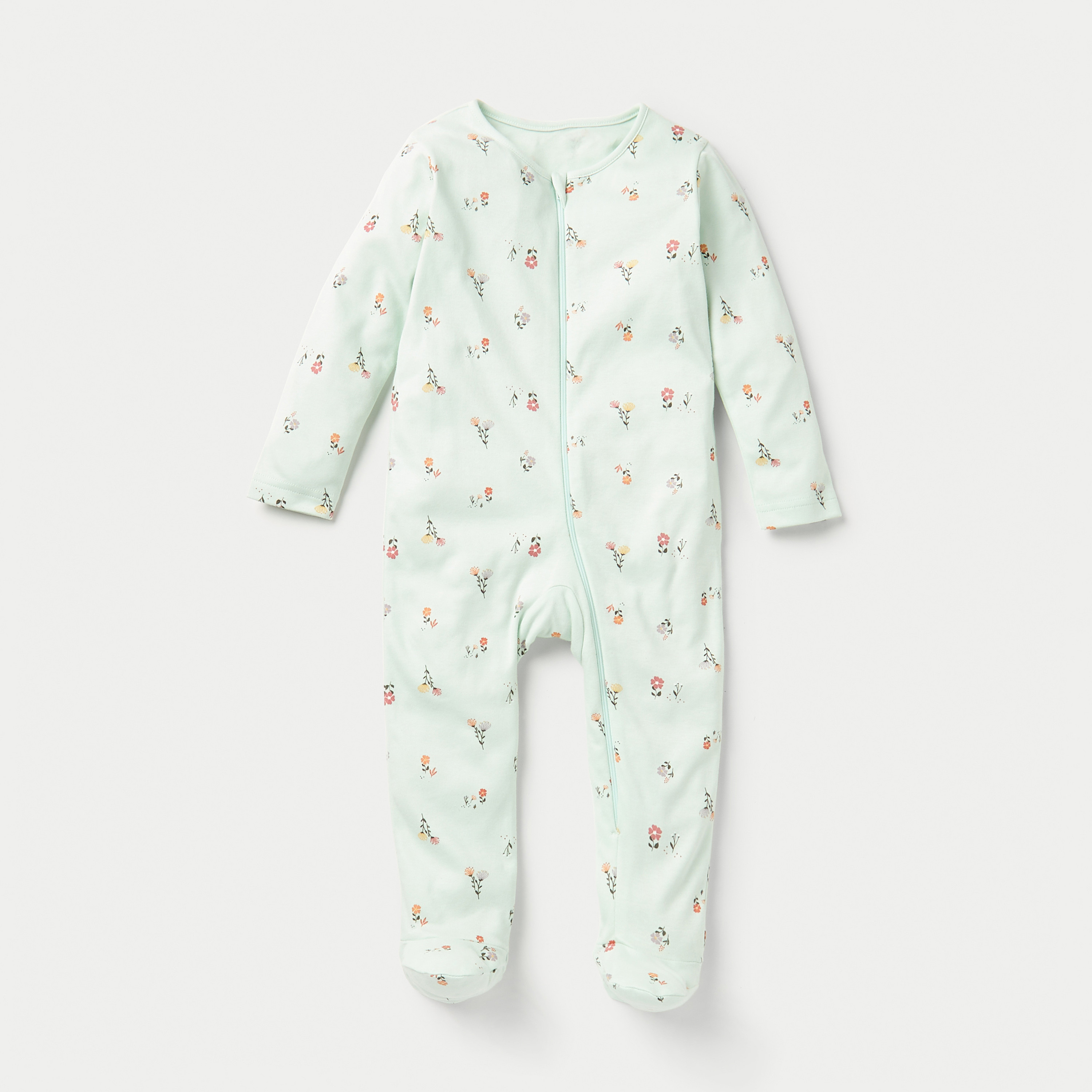 Juniors Printed Closed Feet Sleepsuit with Zip Closure - Set of 3-baby-girls-clothing-nightwear-sleepsuits-image-4