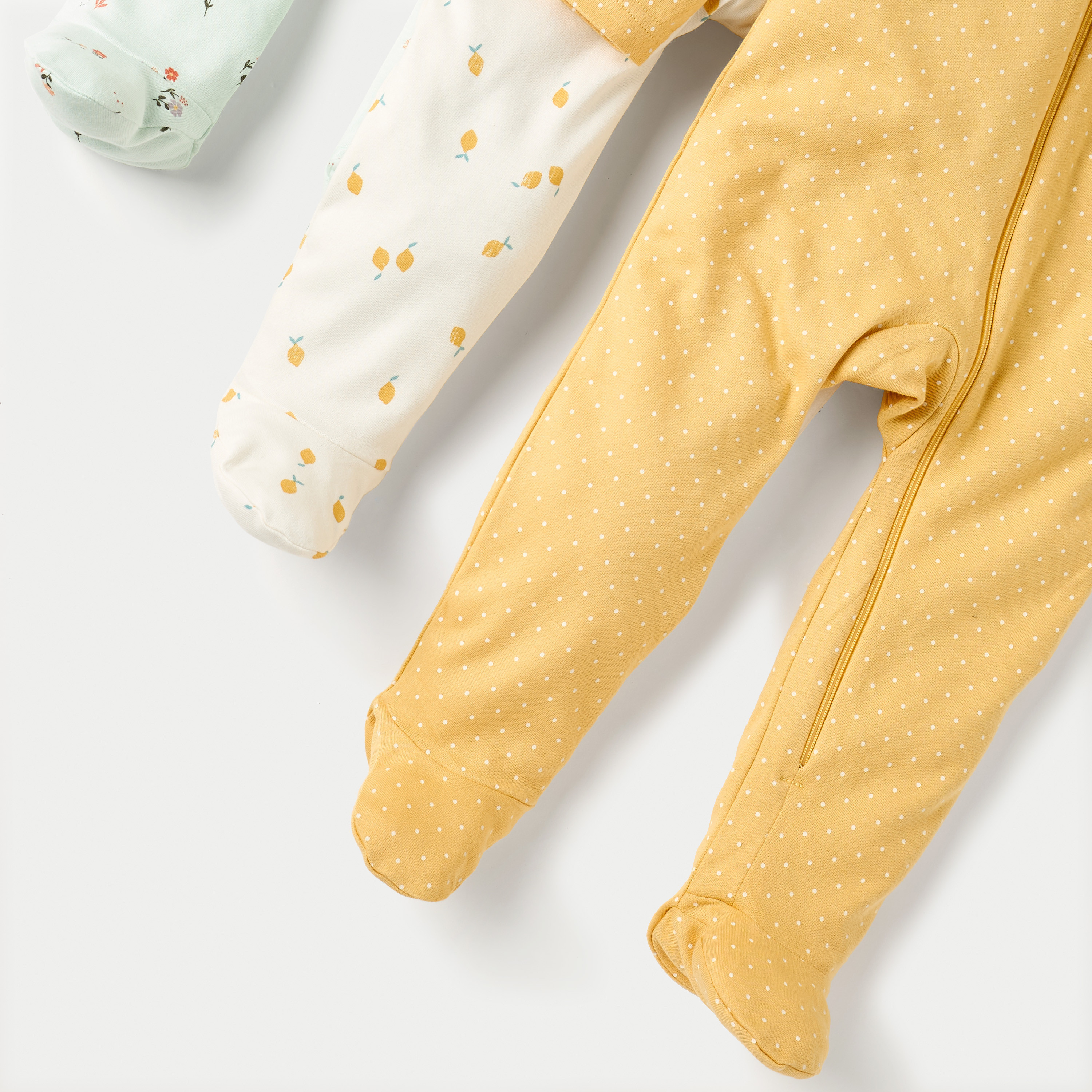 Juniors Printed Closed Feet Sleepsuit with Zip Closure - Set of 3-baby-girls-clothing-nightwear-sleepsuits-image-6