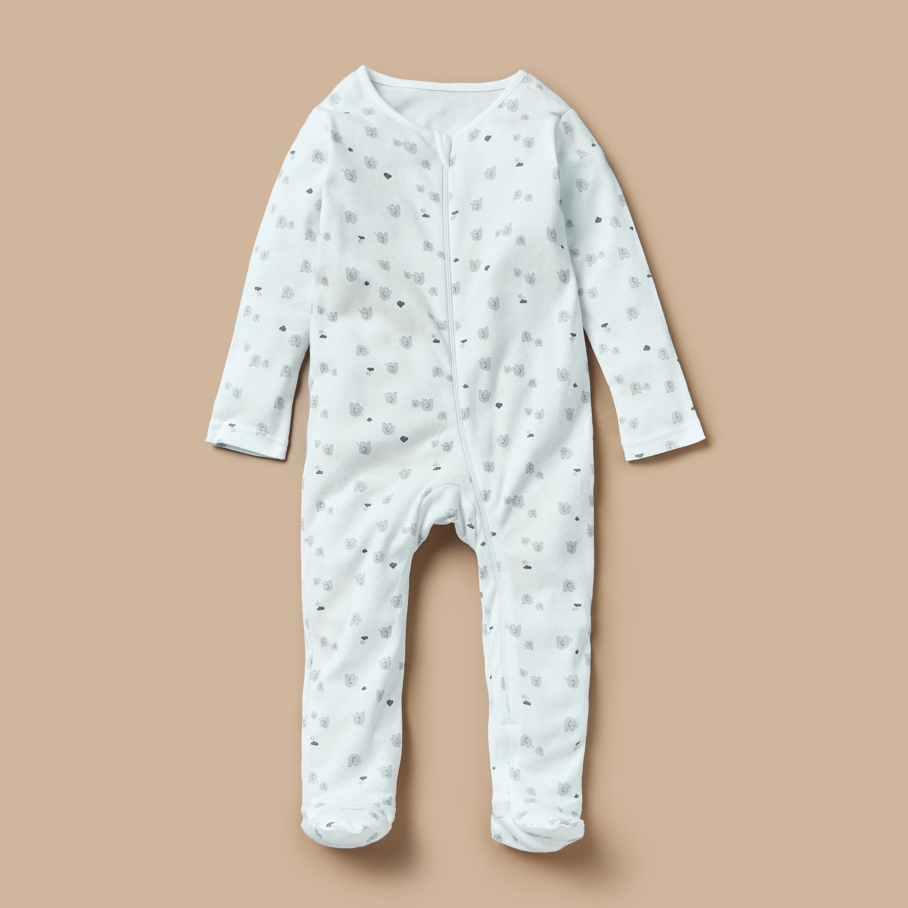 Juniors Animals Print Closed Feet Sleepsuit with Zip Closure - Set of 3-baby-boys-clothing-nightwear-sleepsuits-image-2