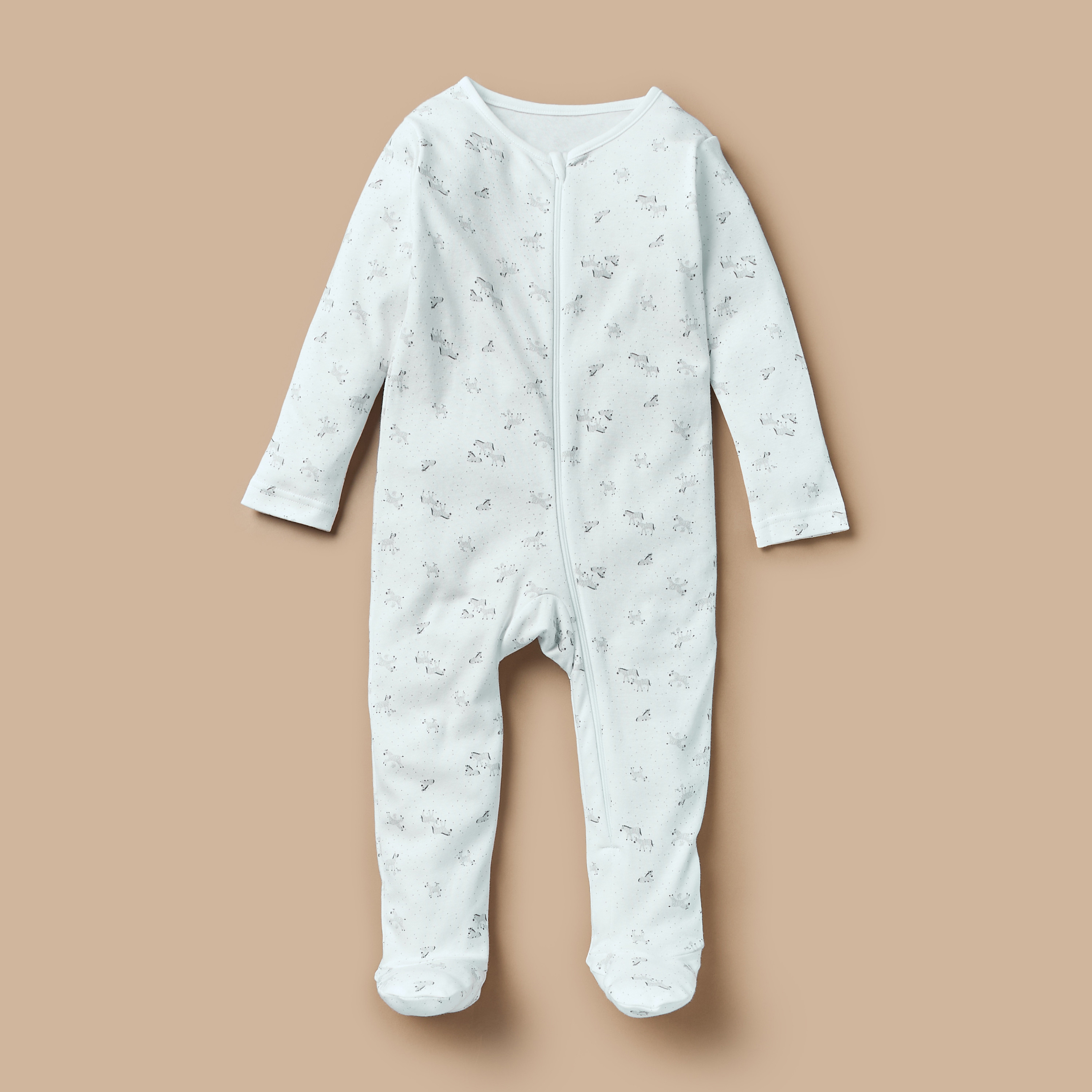 Juniors Animals Print Closed Feet Sleepsuit with Zip Closure - Set of 3-baby-boys-clothing-nightwear-sleepsuits-image-4