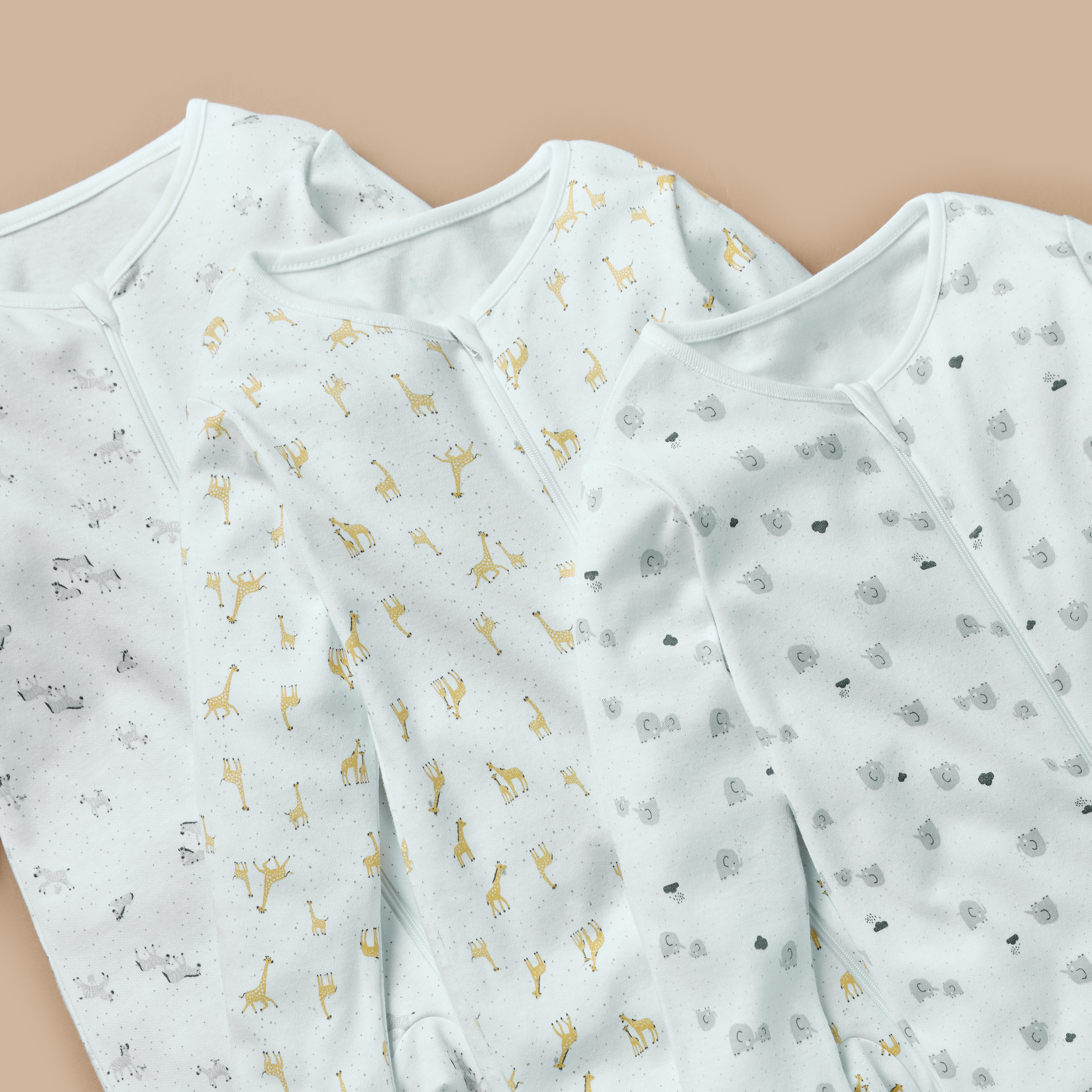 Juniors Animals Print Closed Feet Sleepsuit with Zip Closure - Set of 3-baby-boys-clothing-nightwear-sleepsuits-image-5