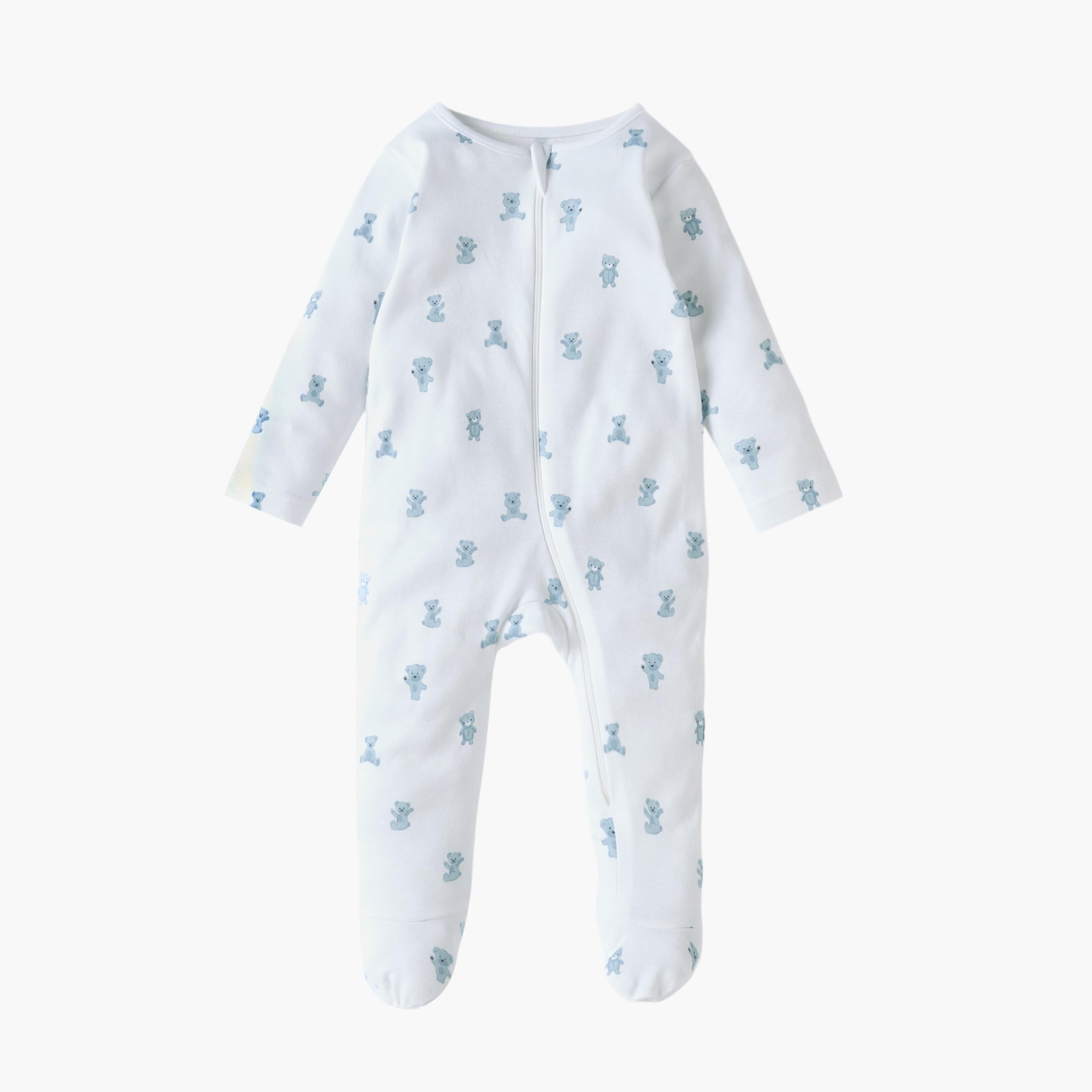 Juniors Bear Print Sleepsuit with Zip Closure - Set of 3-baby-boys-clothing-nightwear-sleepsuits-image-4