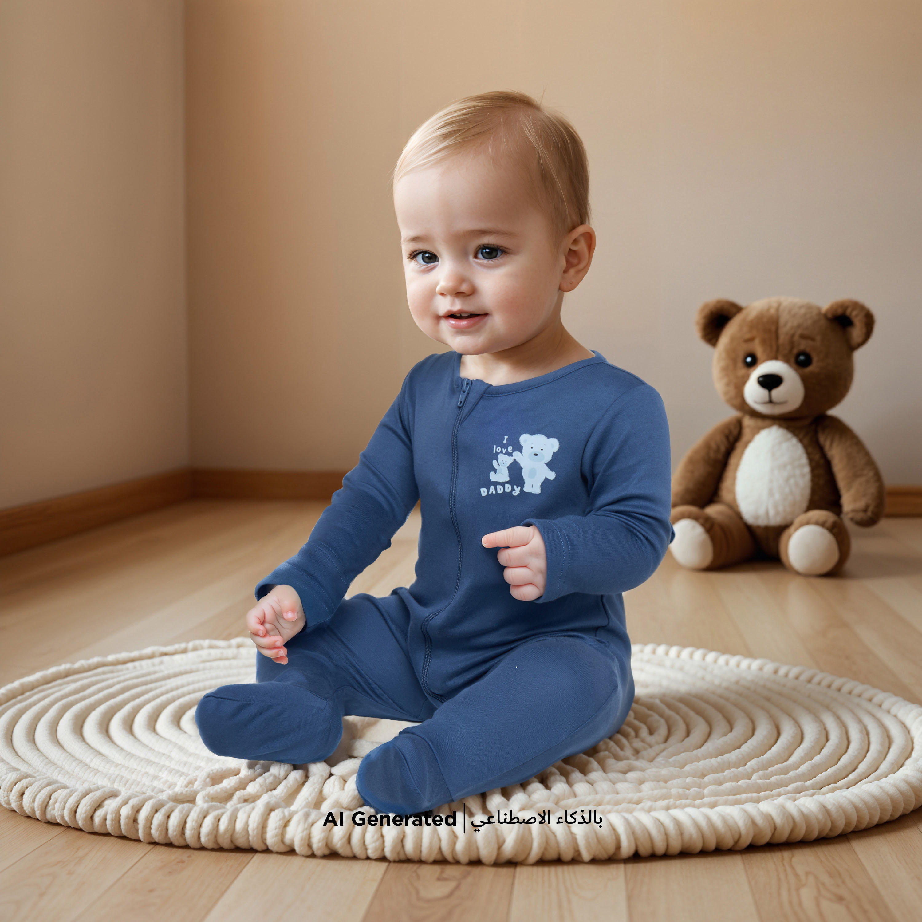 Juniors Bear Print Sleepsuit with Zip Closure - Set of 3-baby-boys-clothing-nightwear-sleepsuits-image-7