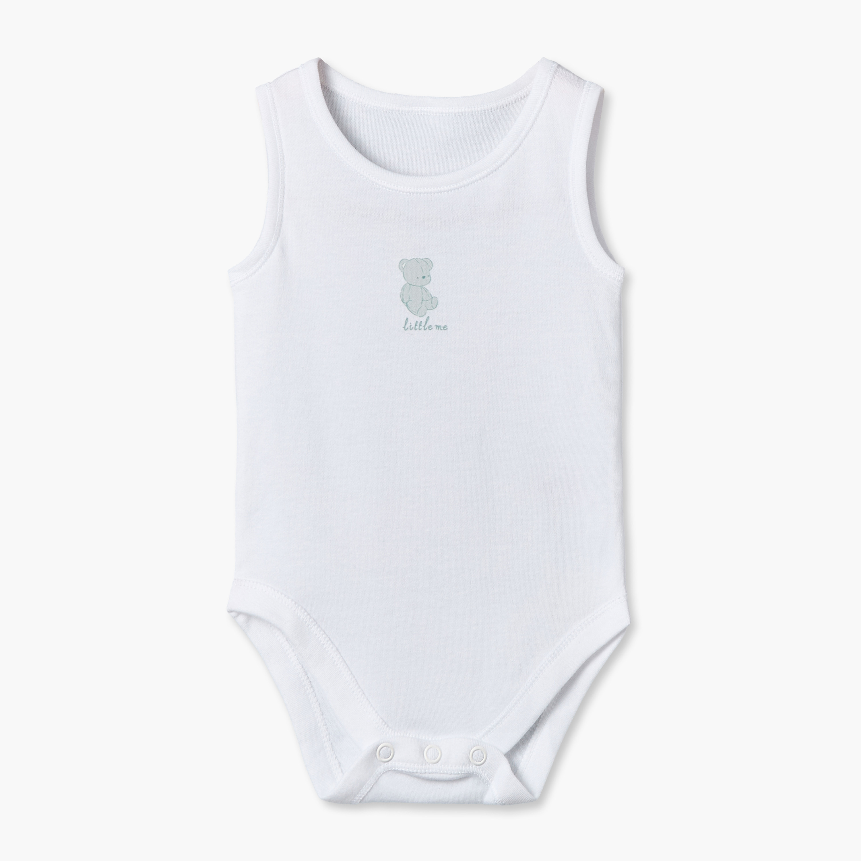 طقم بودي سوت قطن دون أكمام بياقة مستديرة وطبعات دب 5 قطع من جونيورز-baby-boys-clothing-bodysuits-image-2