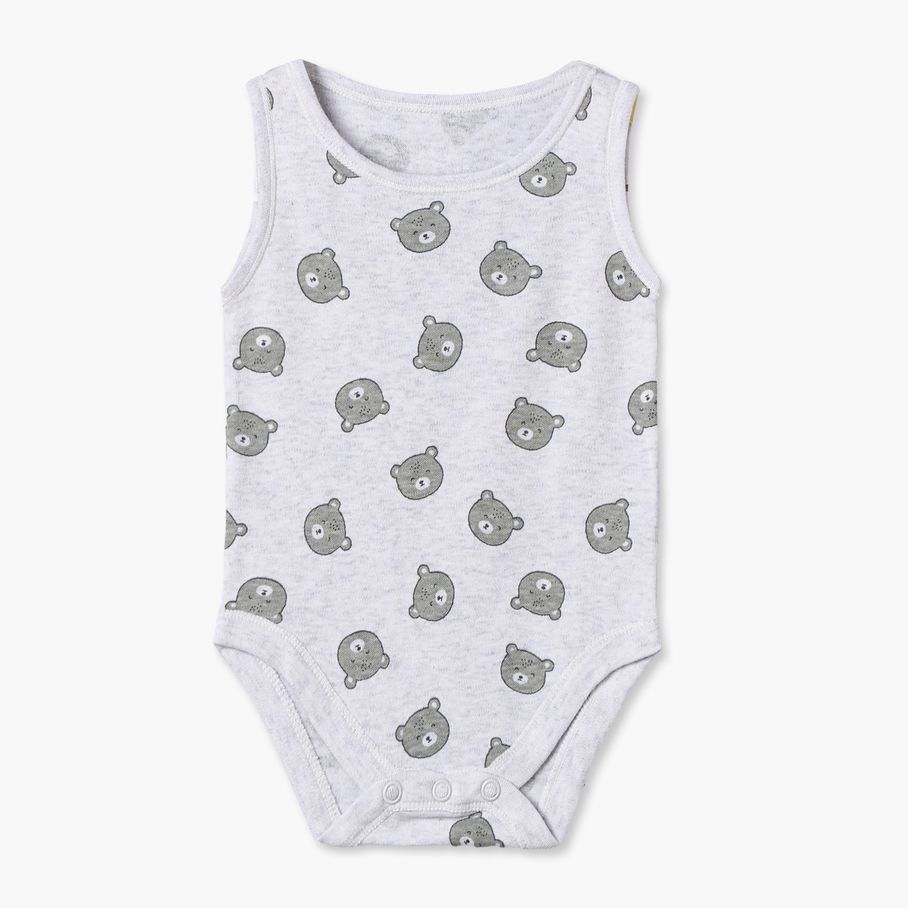 طقم بودي سوت قطن دون أكمام بياقة مستديرة وطبعات دب 5 قطع من جونيورز-baby-boys-clothing-bodysuits-image-6