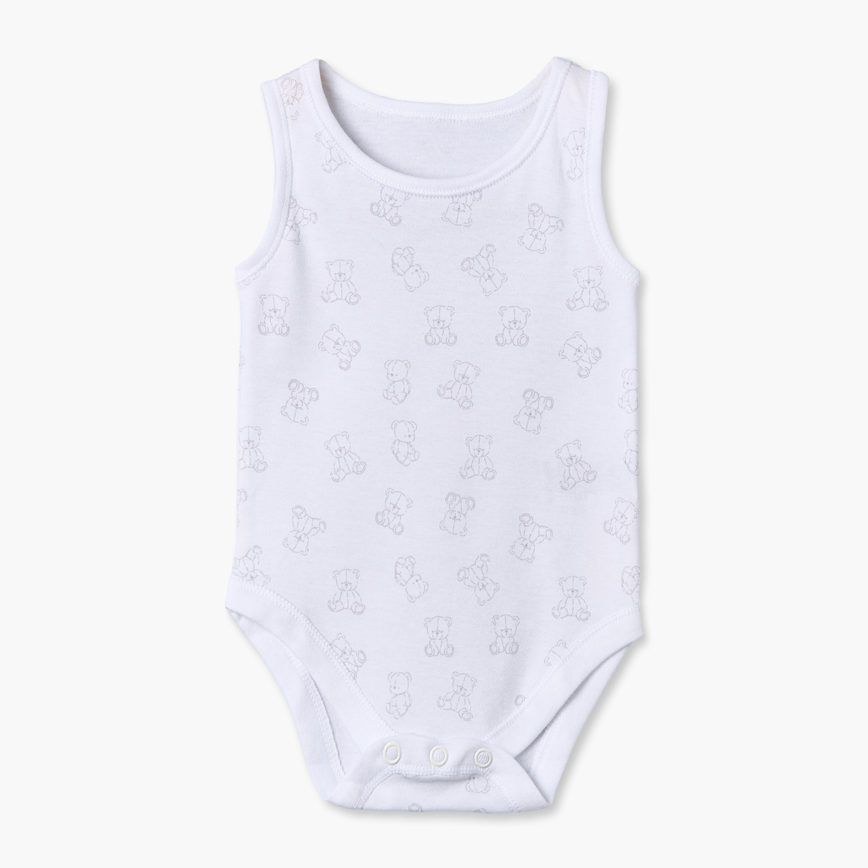 طقم بودي سوت قطن دون أكمام بياقة مستديرة وطبعات دب 5 قطع من جونيورز-baby-boys-clothing-bodysuits-image-7